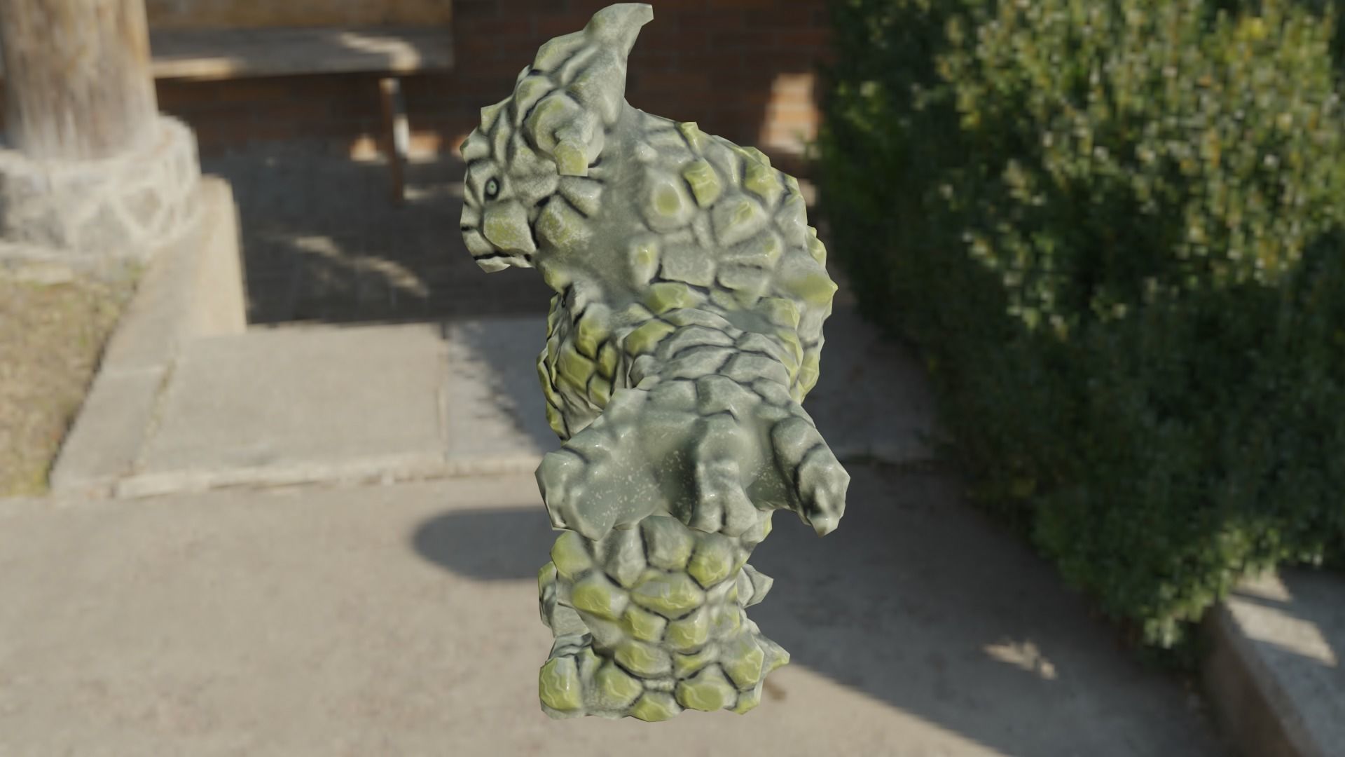 low-poly character model monster golem strongholds for games Low-poly 3D model_9