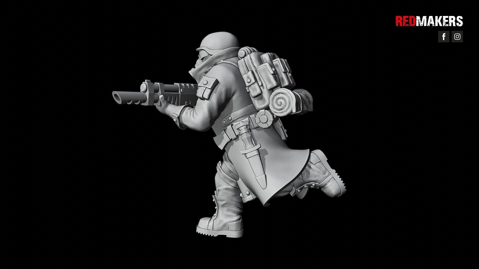 Steel Guard - Squad of the Imperial Force 3D print model_54