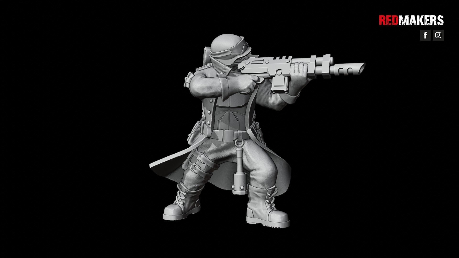 Steel Guard - Squad of the Imperial Force 3D print model_38