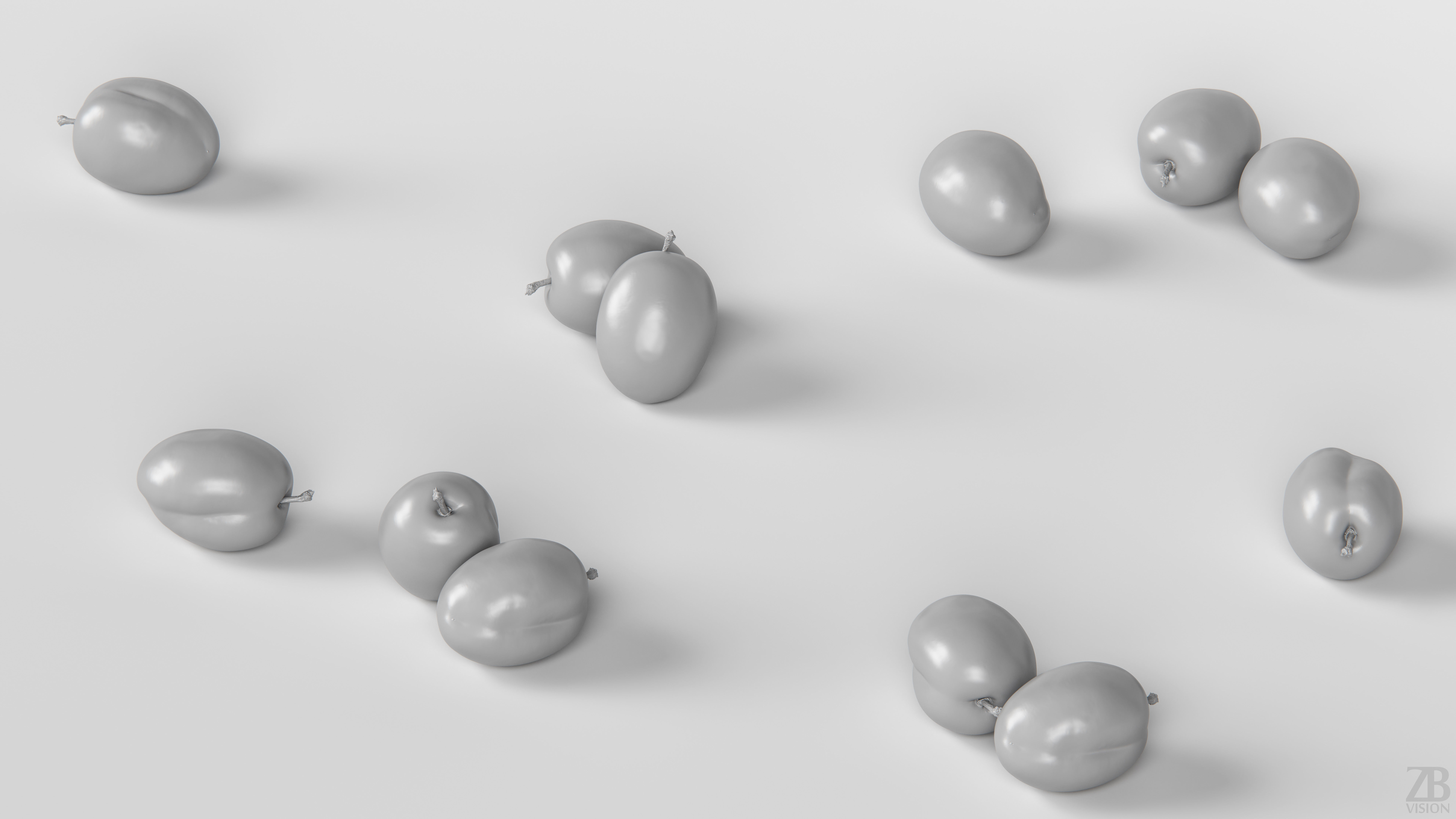 Plum  3D model_3