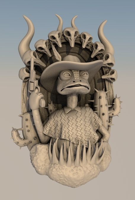 Chameleon of the old west Rango 3D print model_5