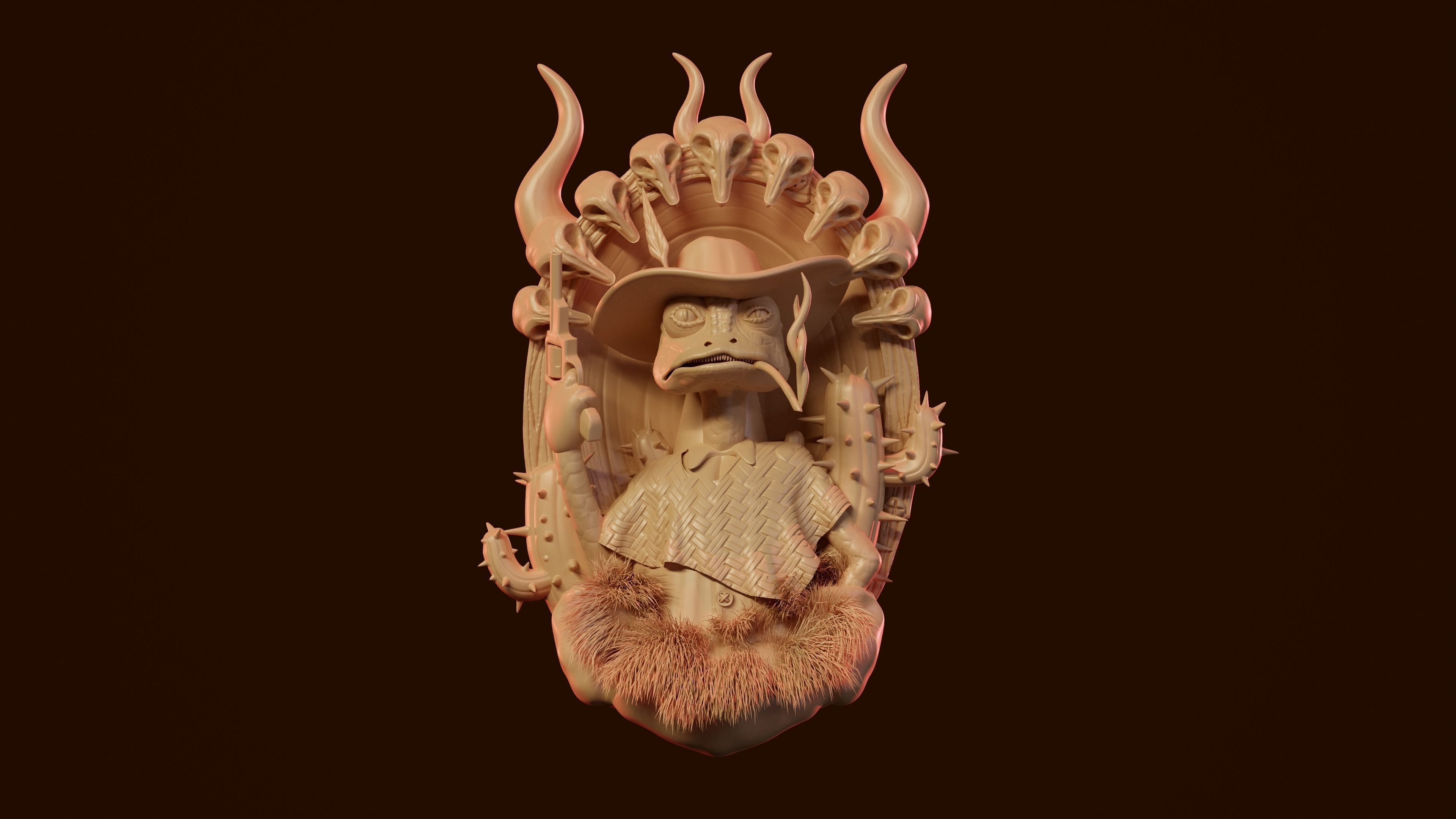 Chameleon of the old west Rango 3D print model_6