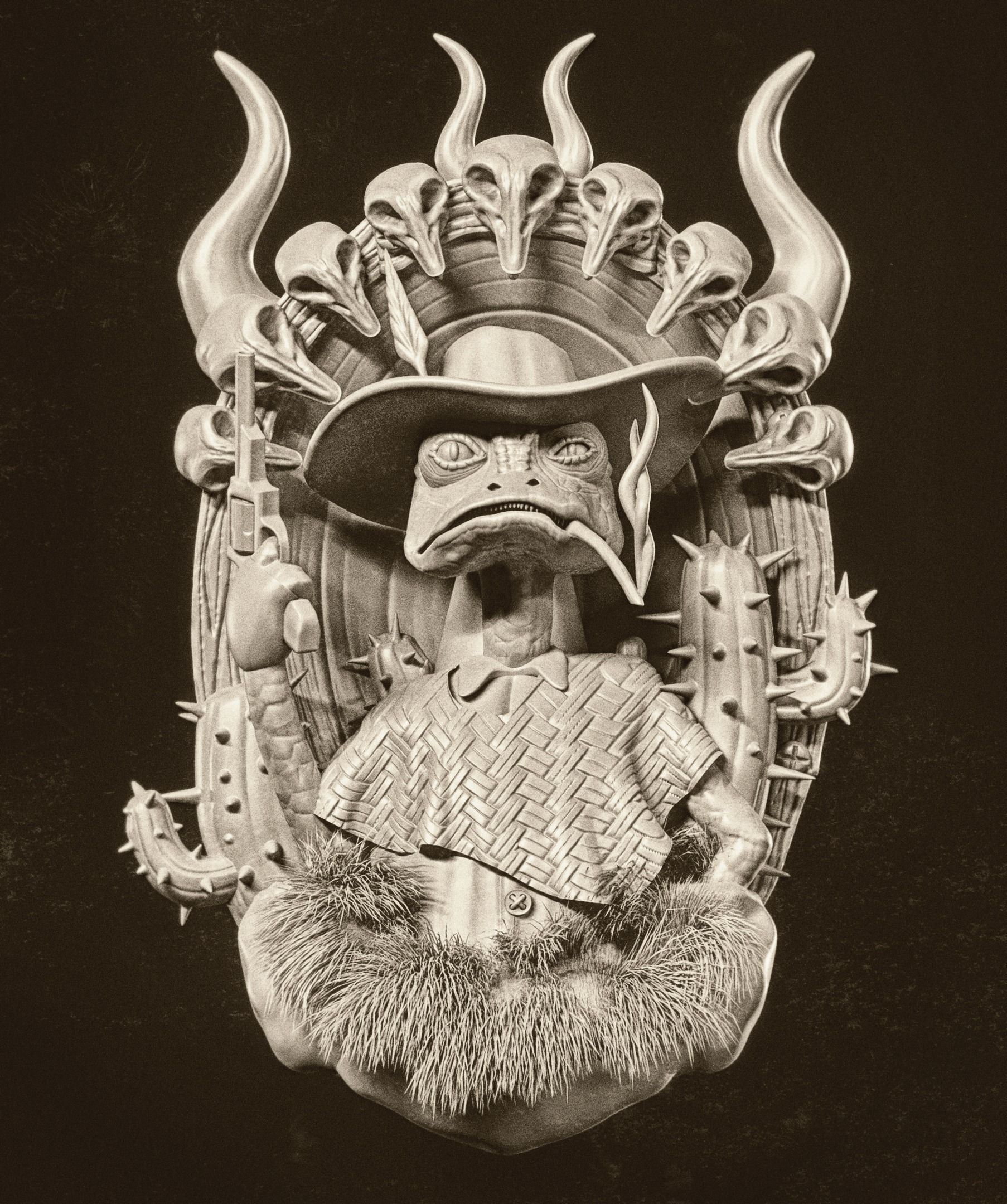 Chameleon of the old west Rango 3D print model_4