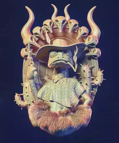 Chameleon of the old west Rango 3D print model