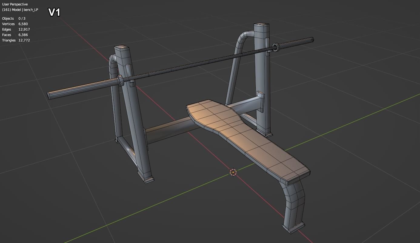 Bench Press 3D model_11