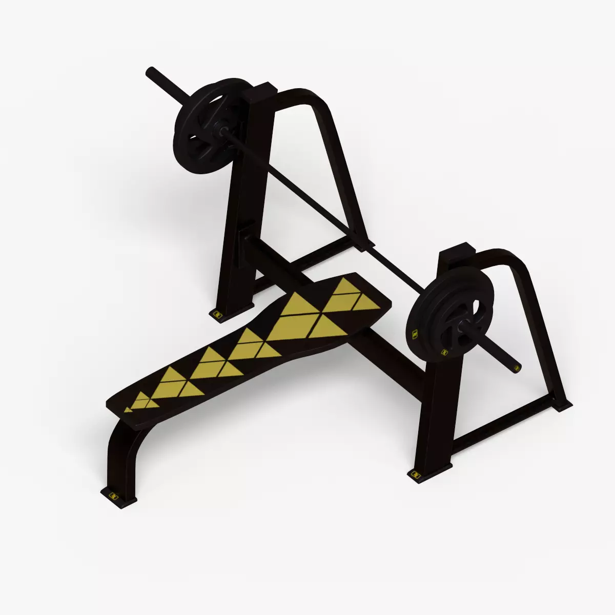 Bench Press 3D model_0
