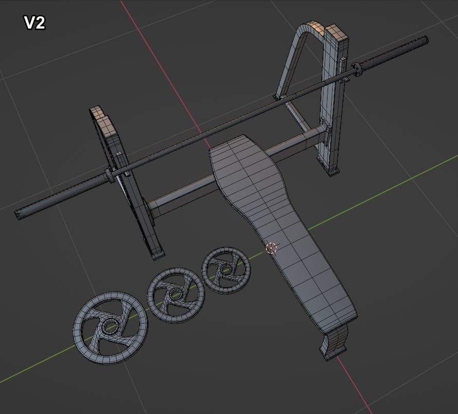 Bench Press 3D model_12