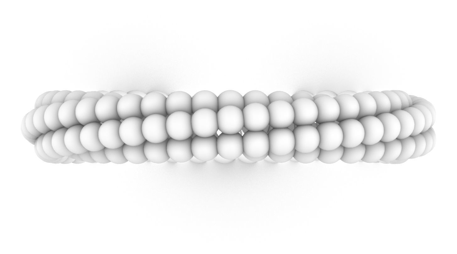 Bead Chain Ring 3D print model_4