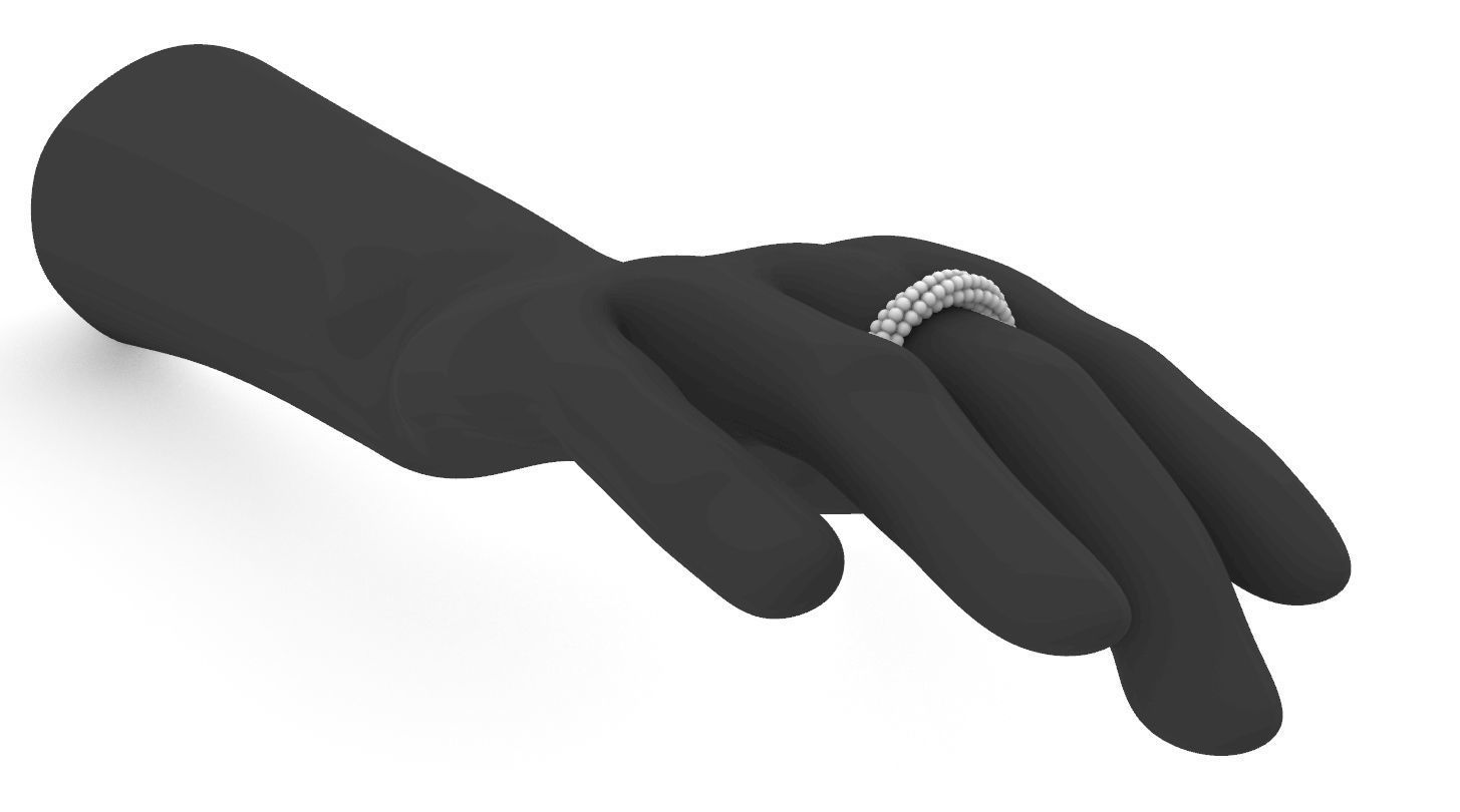 Bead Chain Ring 3D print model_9