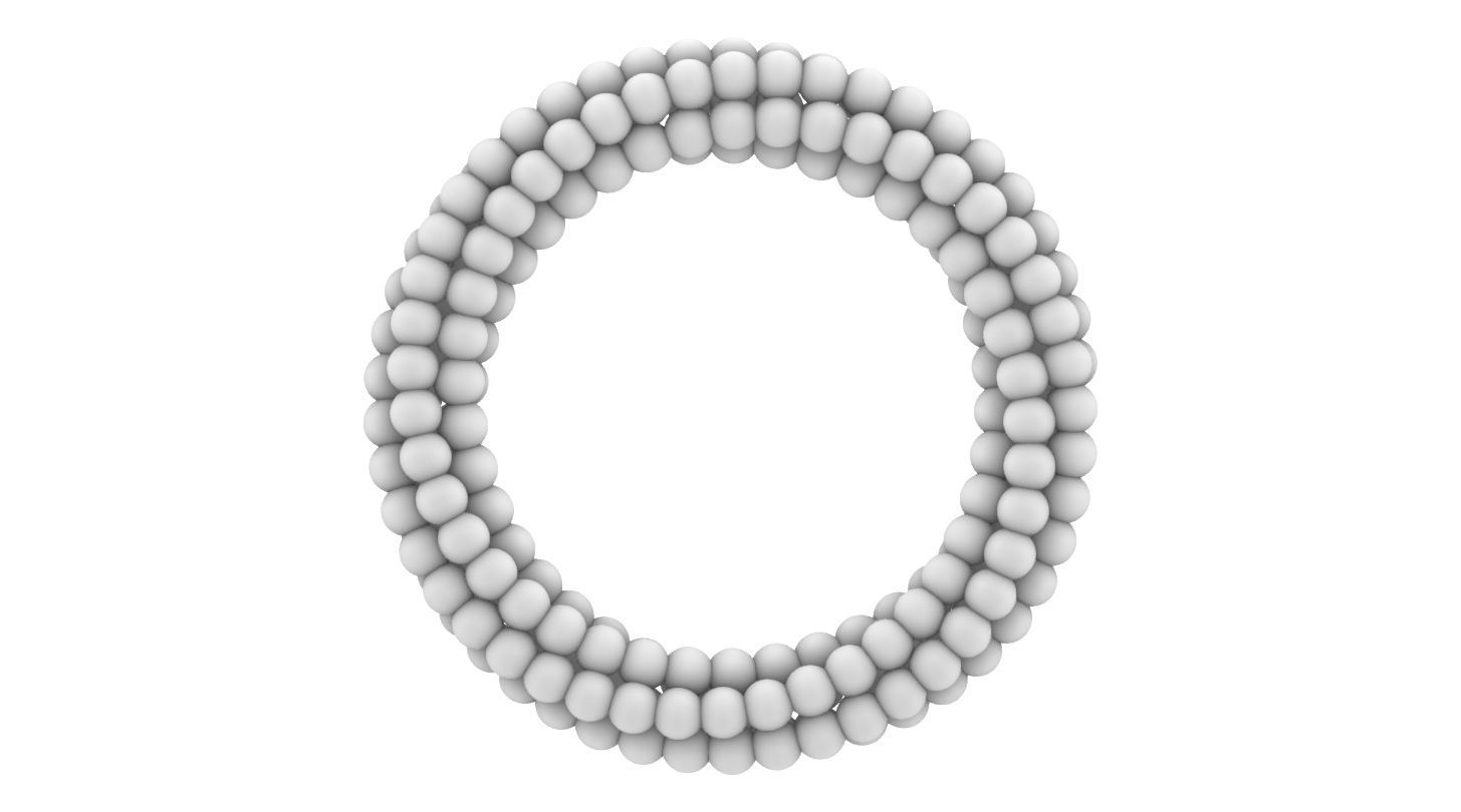 Bead Chain Ring 3D print model_5