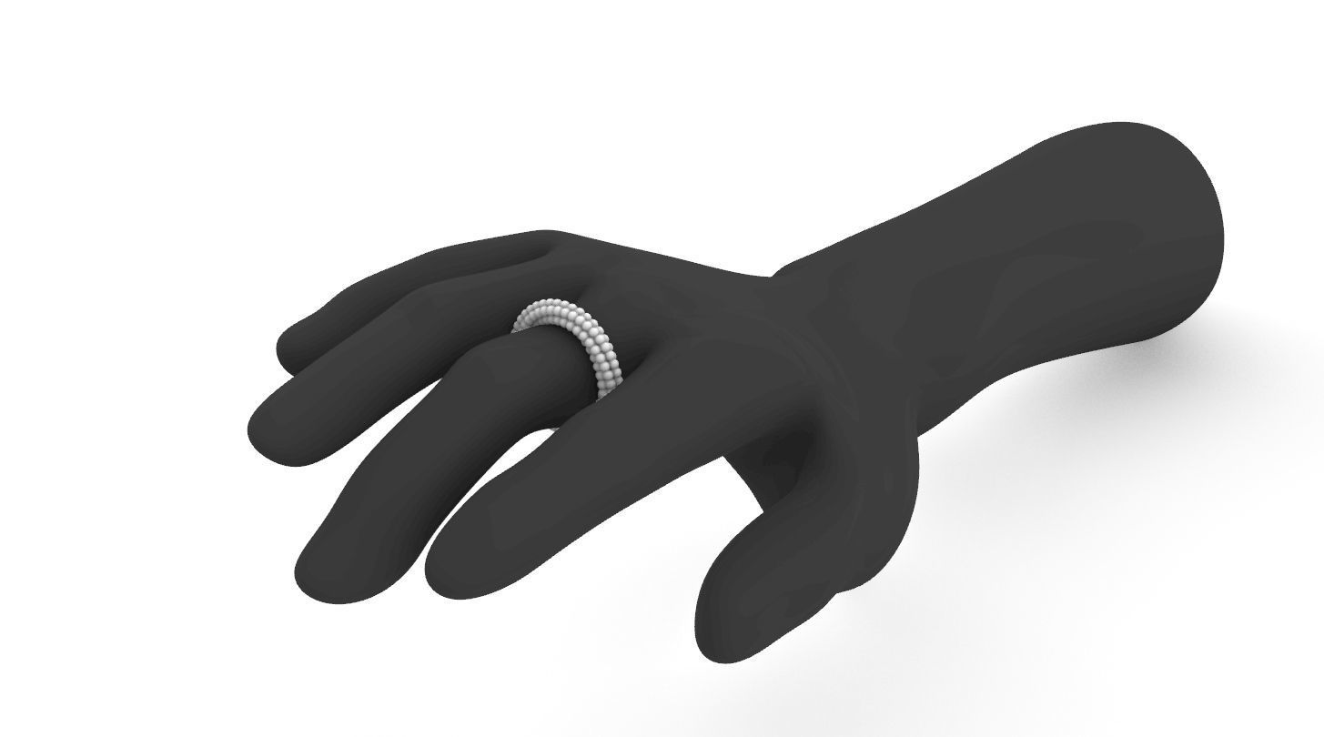 Bead Chain Ring 3D print model_8