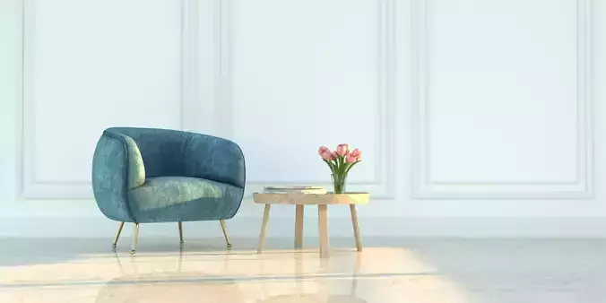3D scene with armchair