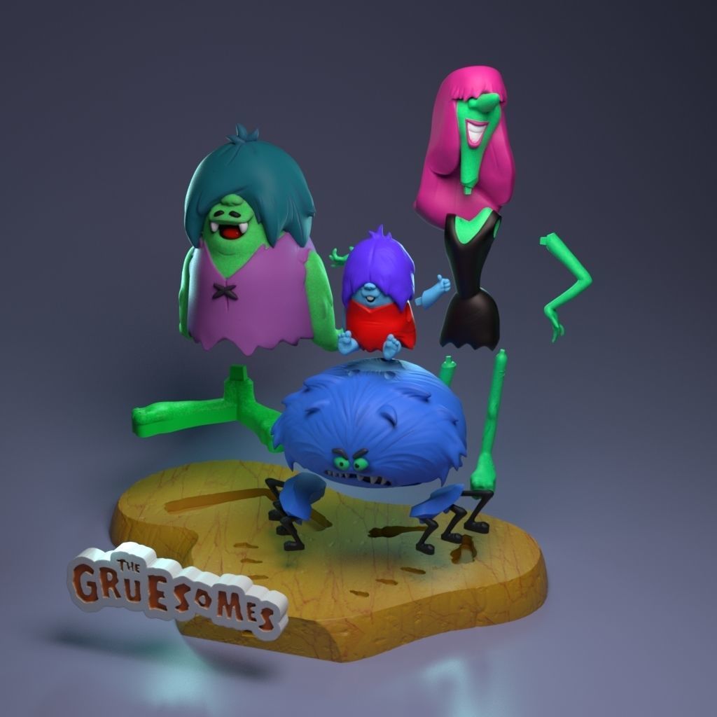 The Gruesomes - The Flintstones Friends 3D print model_4