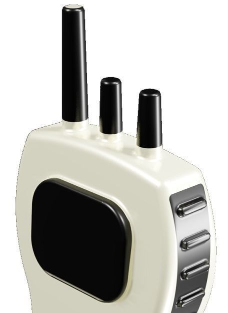 Classic Two Way Radio Low-poly 3D model_2