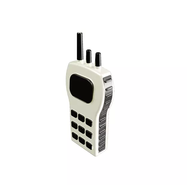 Classic Two Way Radio Low-poly 3D model_0