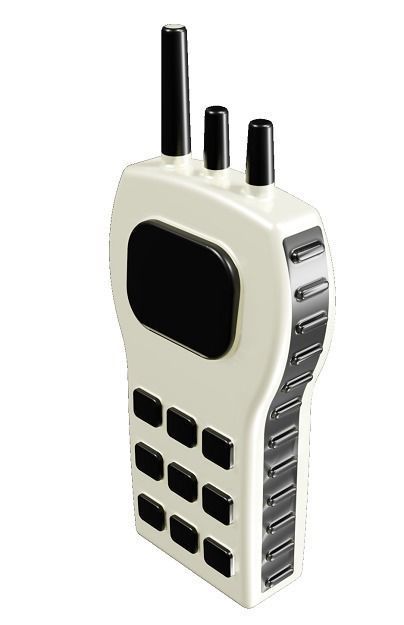Classic Two Way Radio Low-poly 3D model_1
