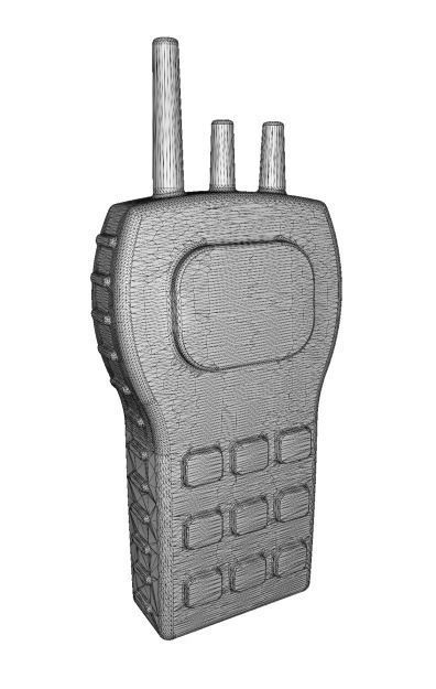 Classic Two Way Radio Low-poly 3D model_3