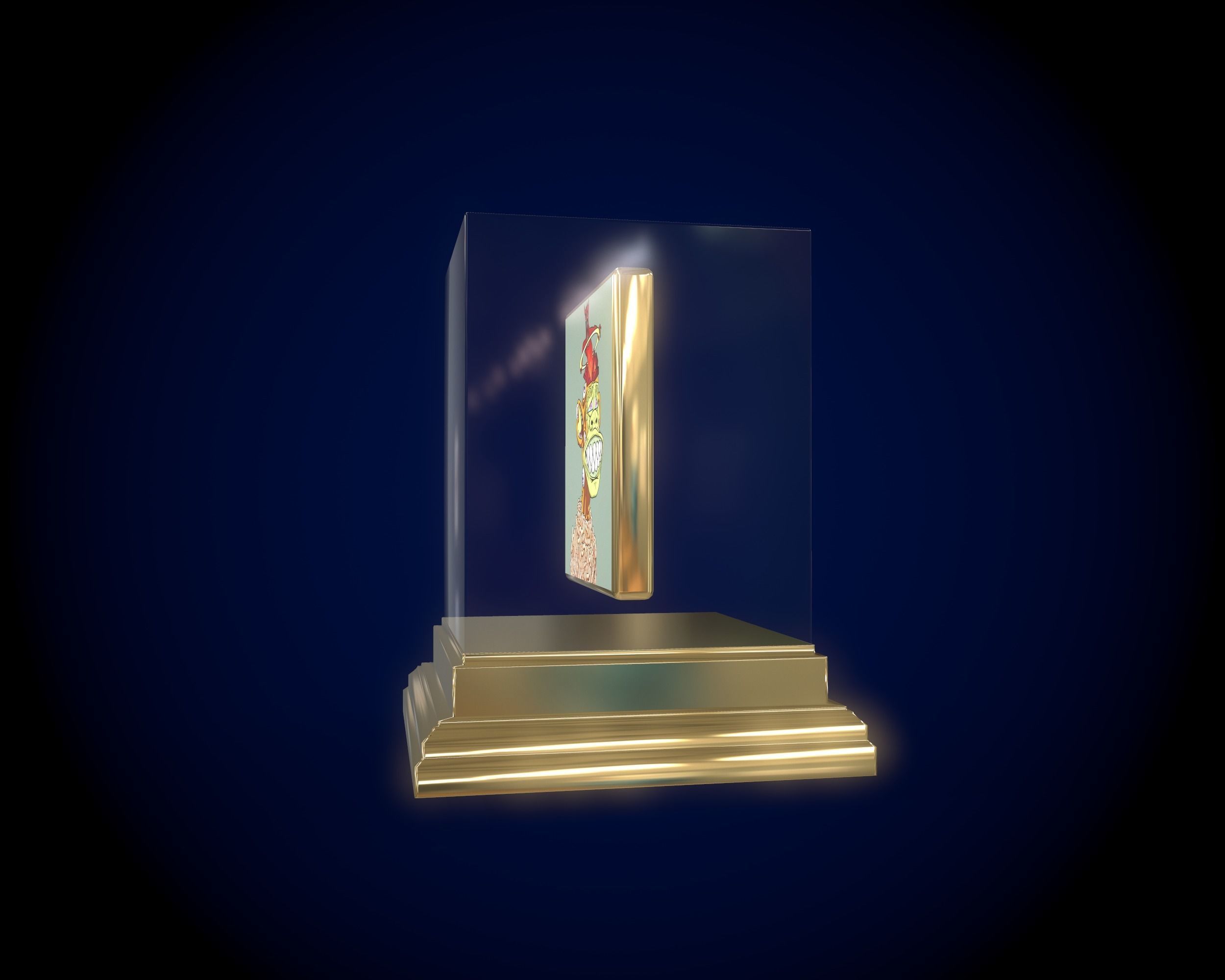 Mutant Ape 6 Gold Club Low-poly 3D model_10