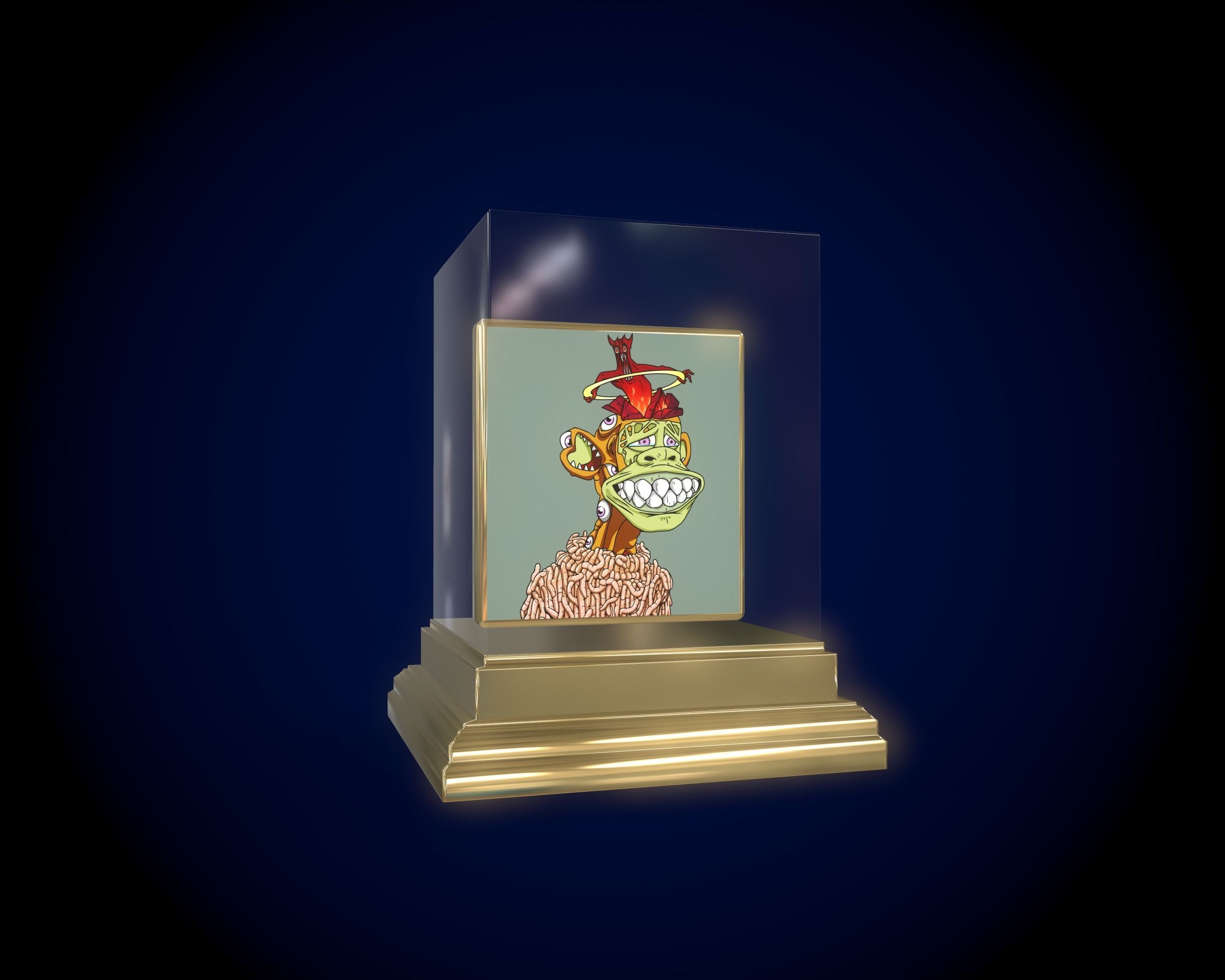 Mutant Ape 6 Gold Club Low-poly 3D model_6