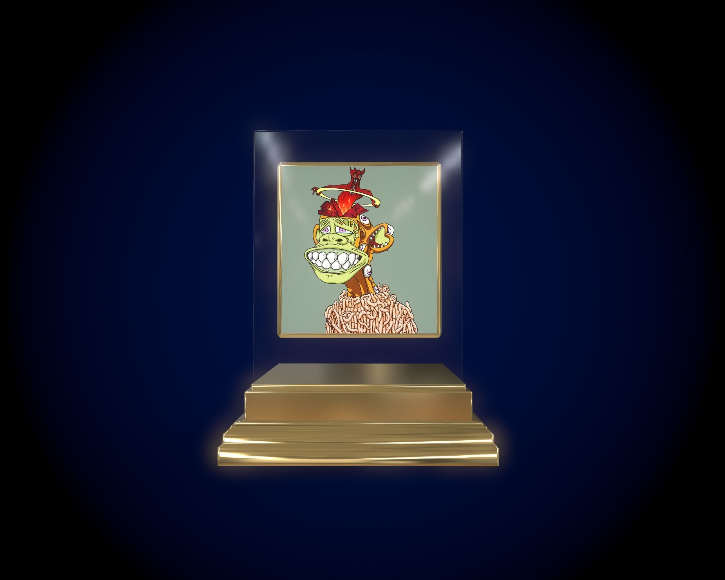 Mutant Ape 6 Gold Club Low-poly 3D model_3