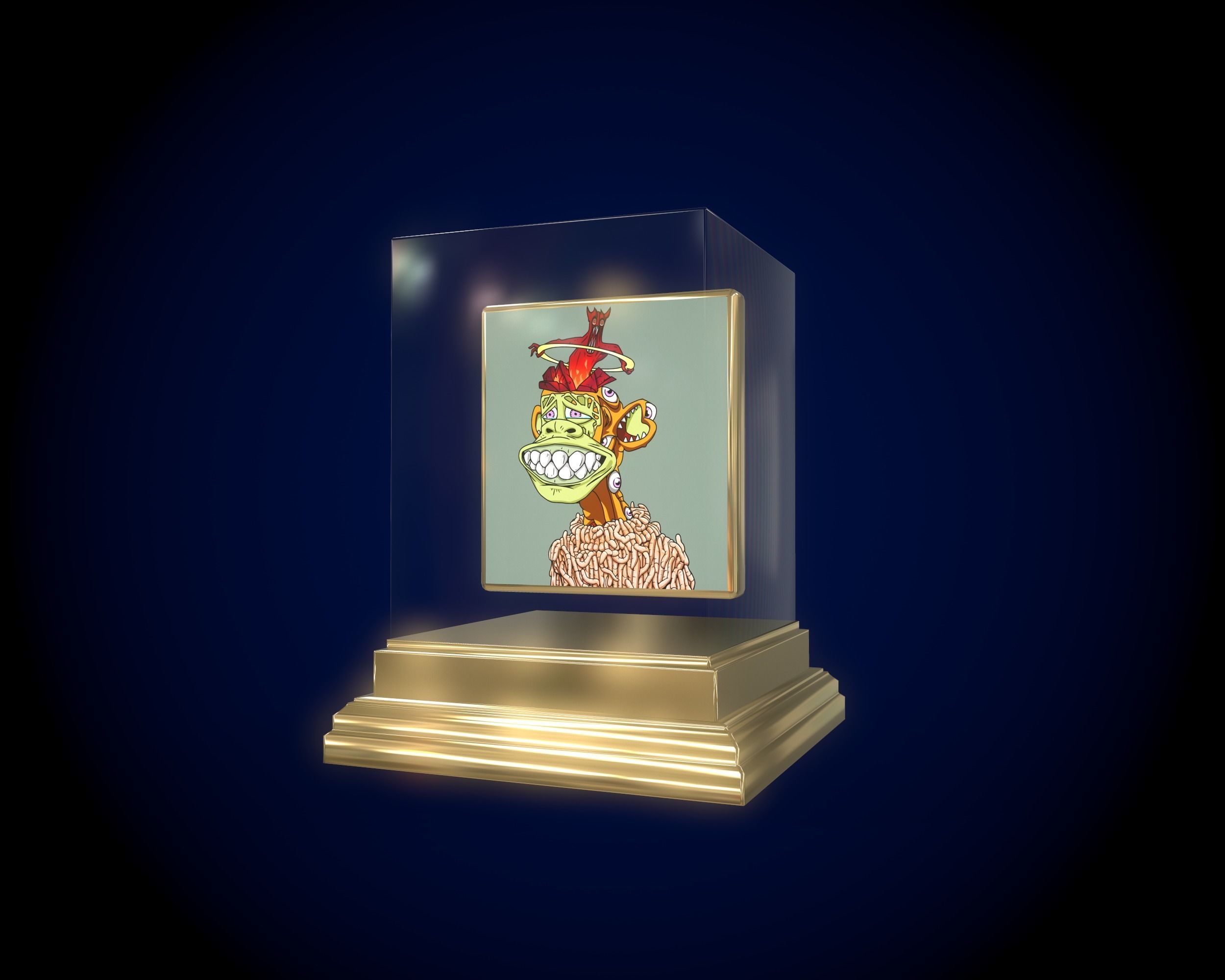 Mutant Ape 6 Gold Club Low-poly 3D model_7