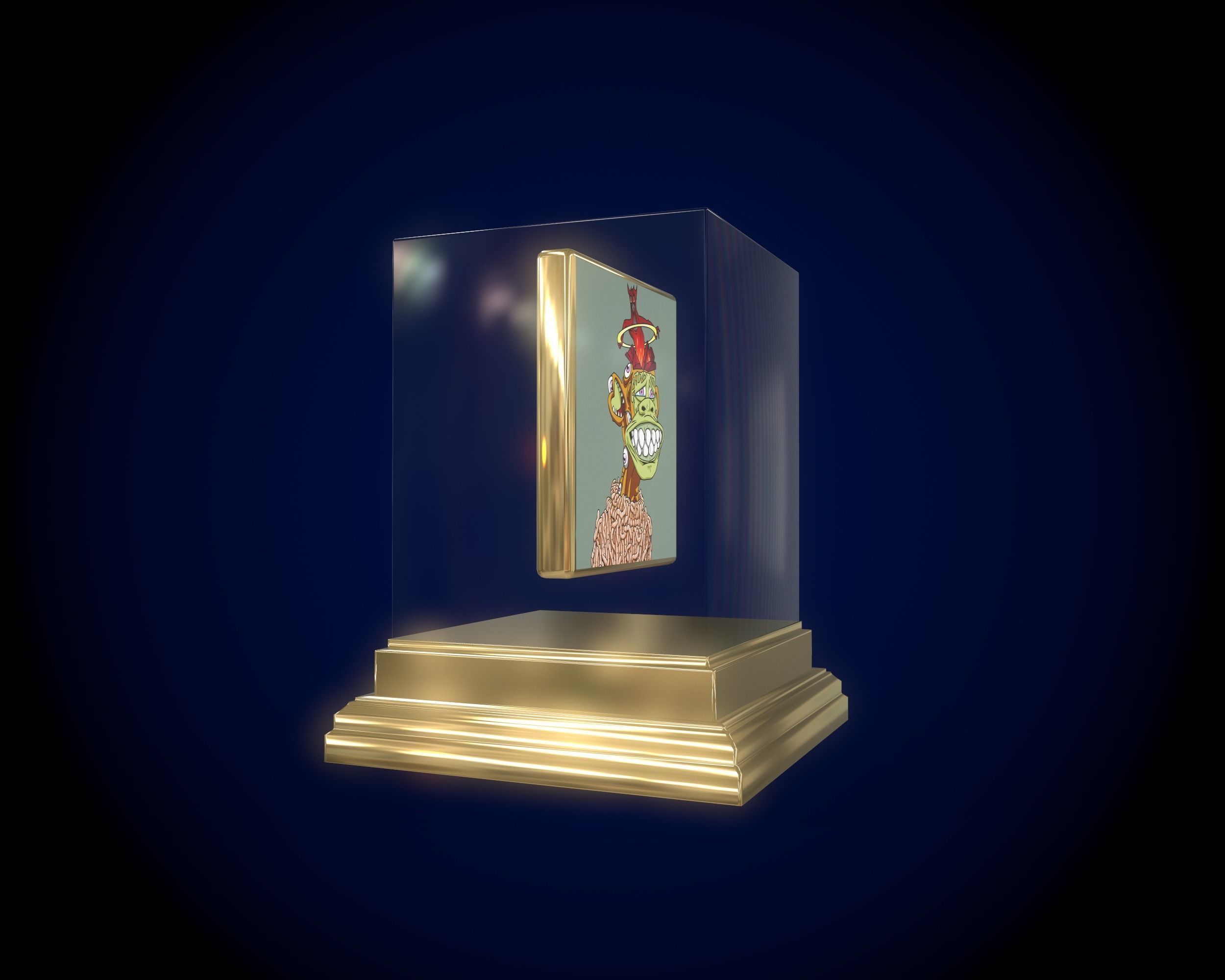 Mutant Ape 6 Gold Club Low-poly 3D model_4