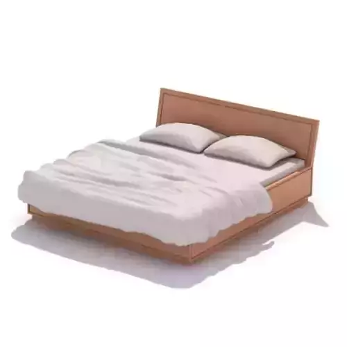 Simple Light Wooden Bed