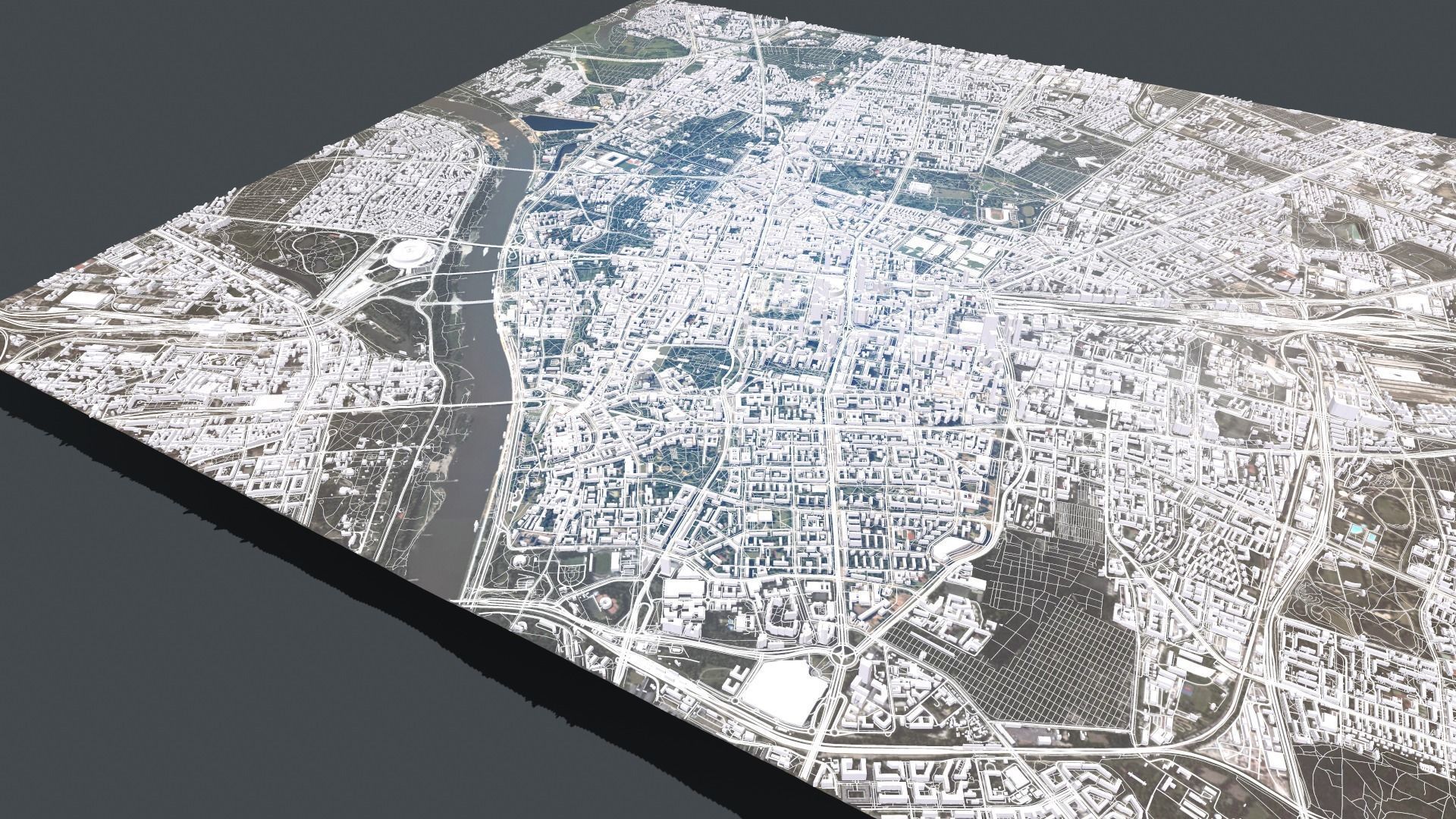 Cityscape Warsaw Poland  3D model_2