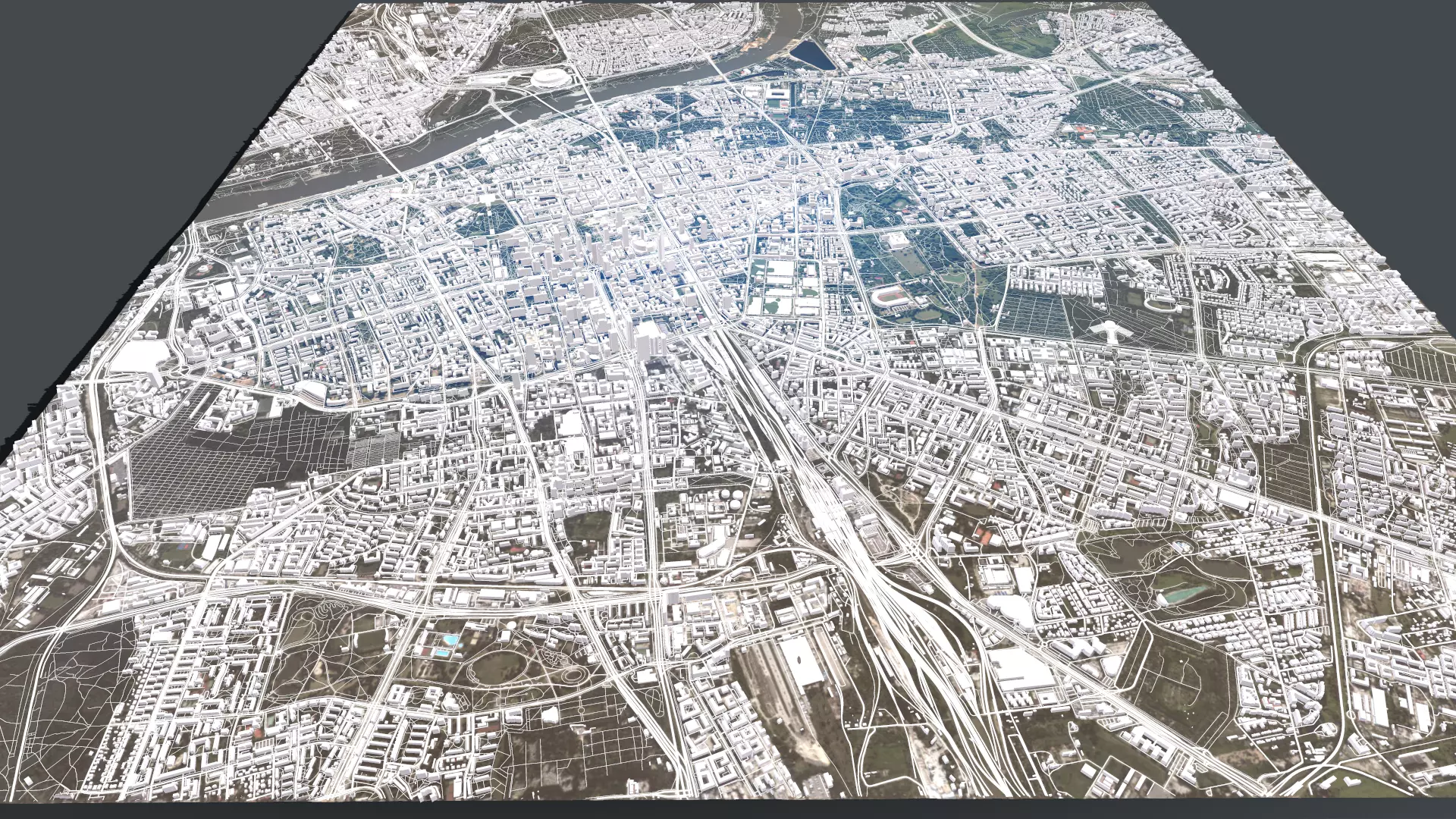 Cityscape Warsaw Poland  3D model_0