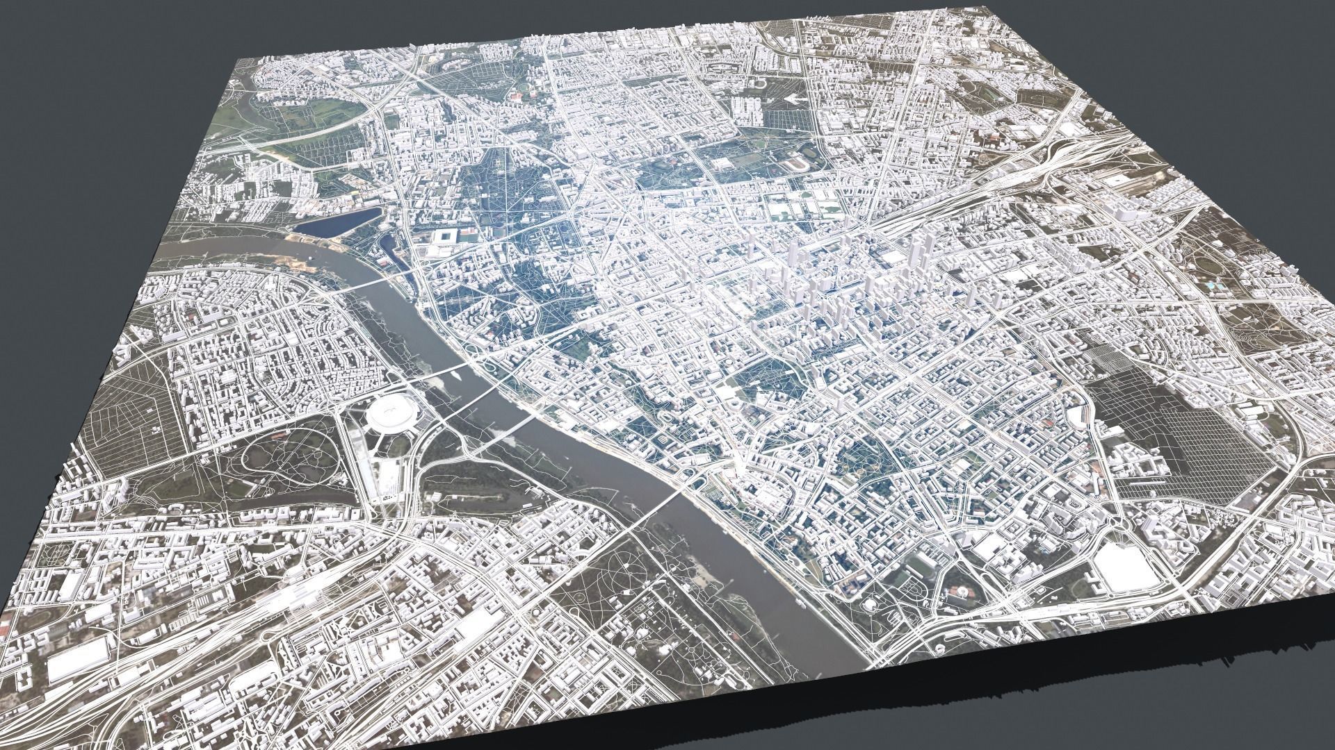 Cityscape Warsaw Poland  3D model_3