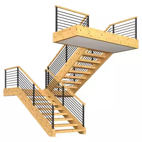 Modern stairs 6 3D model