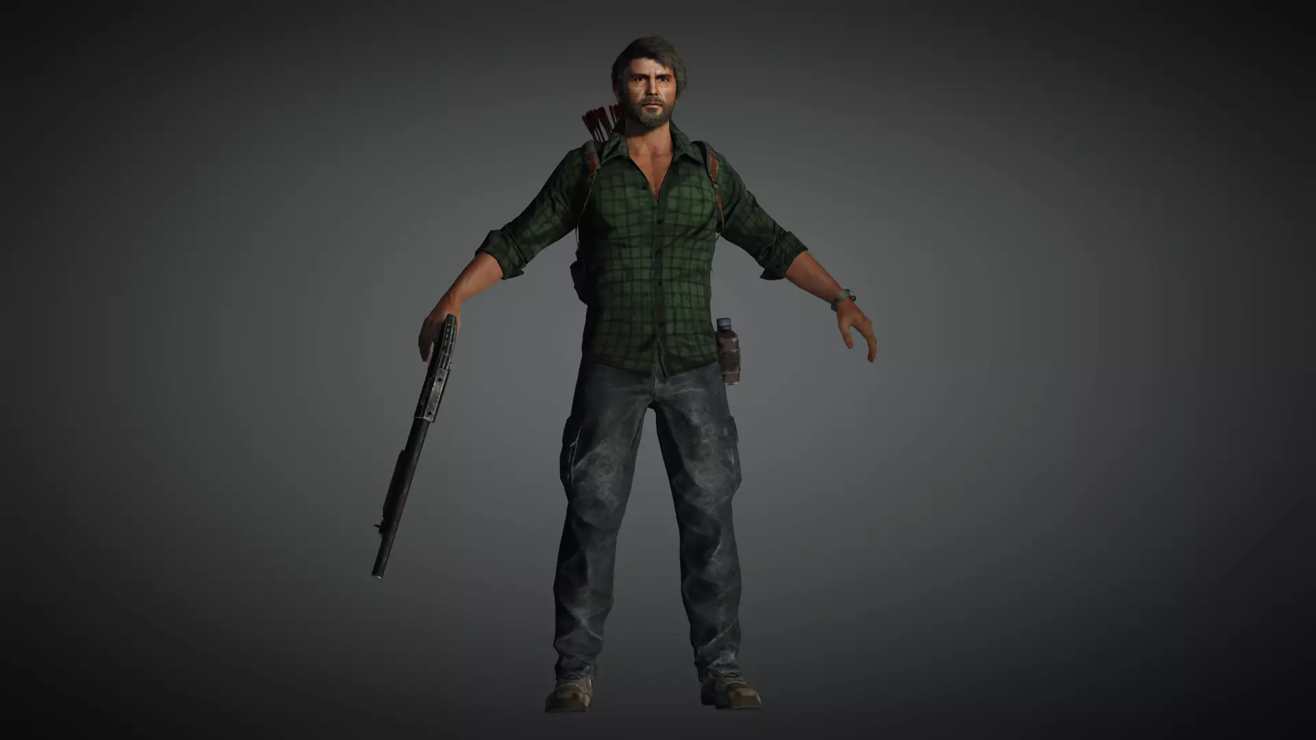 AAA Apocalypse Male Character 07 Low-poly 3D model_0