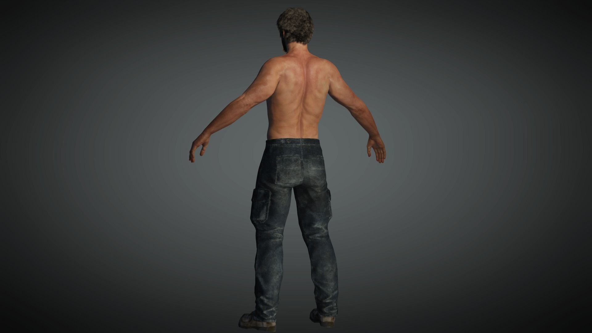 AAA Apocalypse Male Character 07 Low-poly 3D model_11