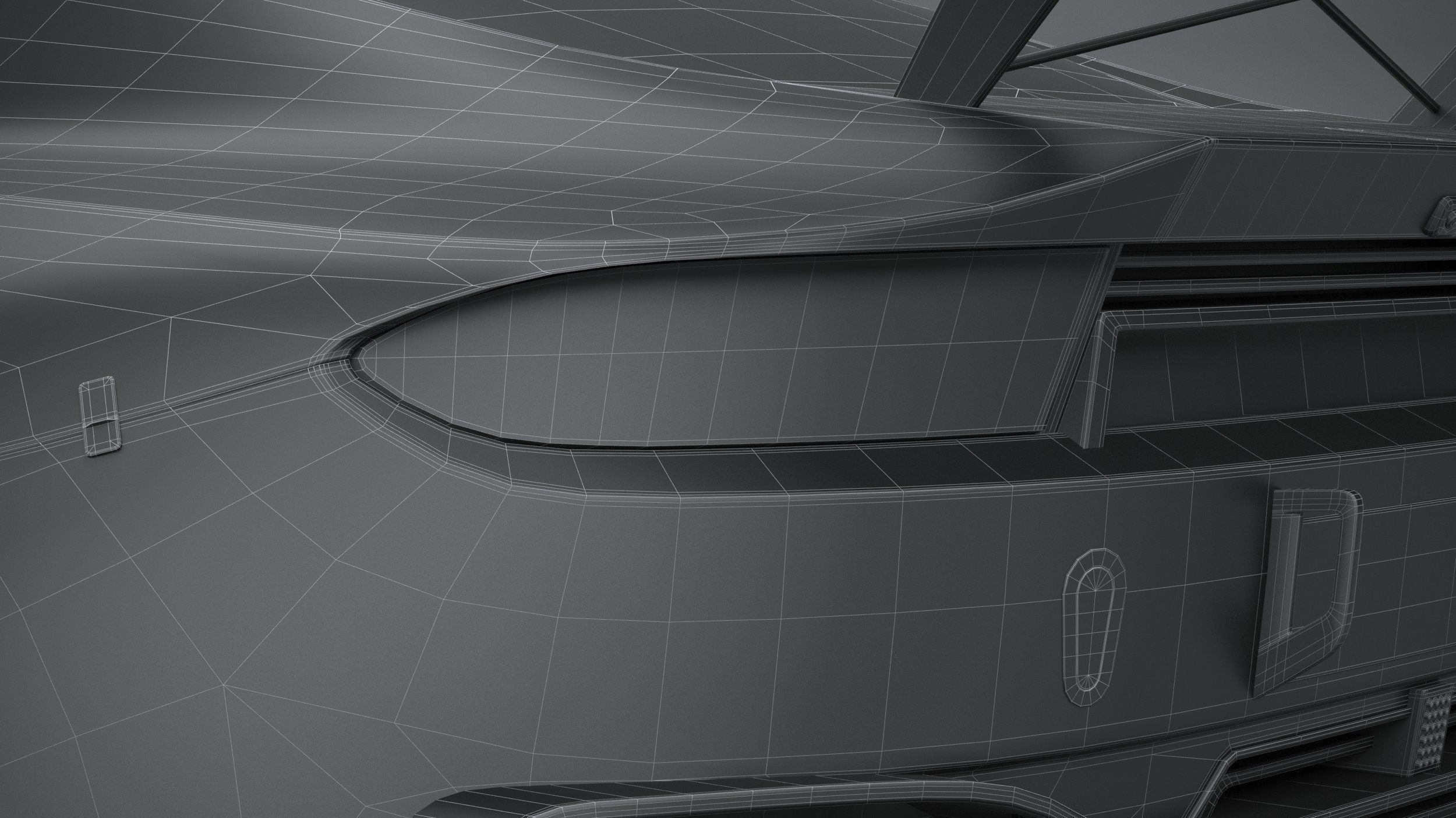 Generic Race Car GT3 2022 LowPoly 3D model_31