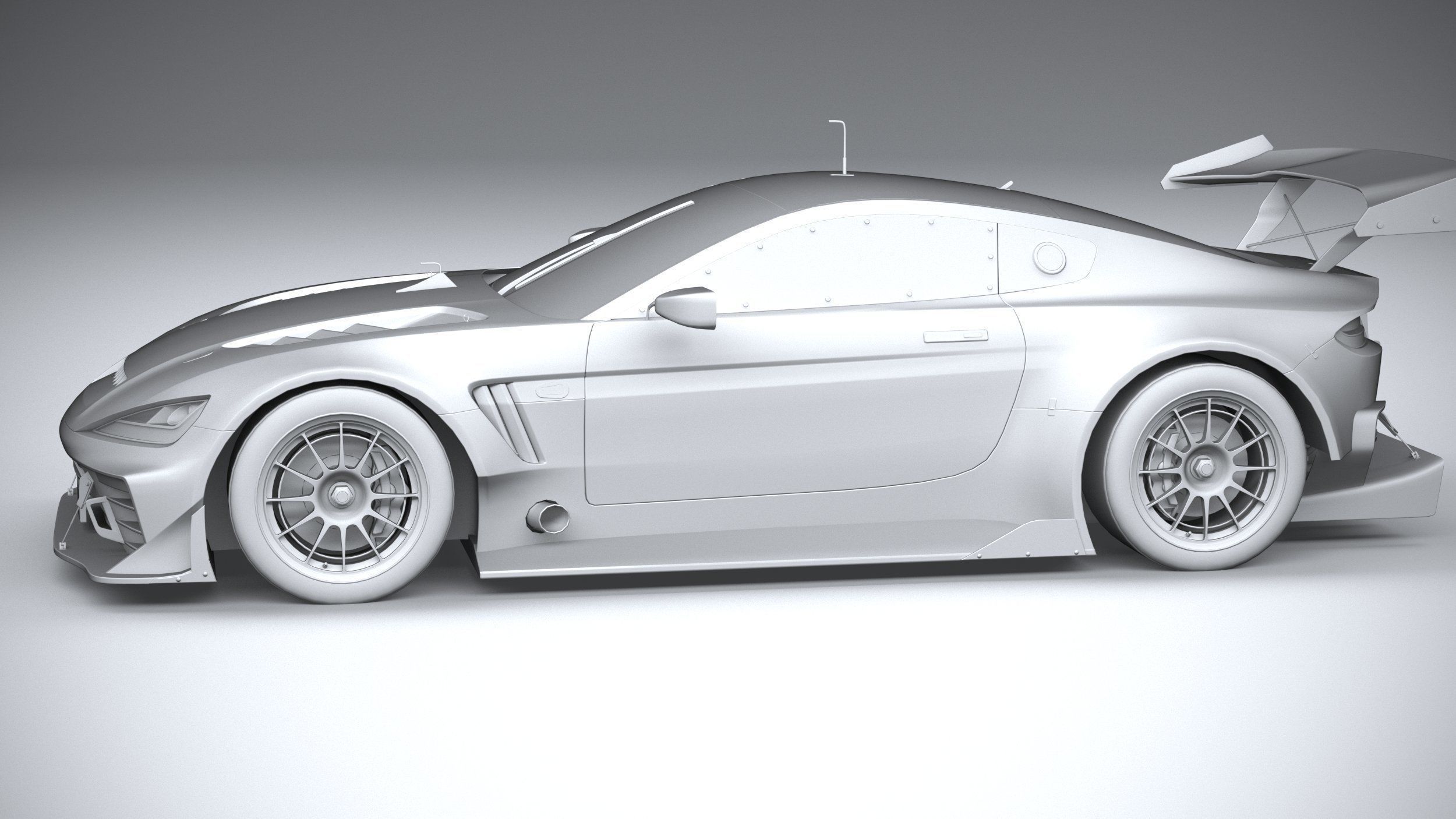 Generic Race Car GT3 2022 LowPoly 3D model_22