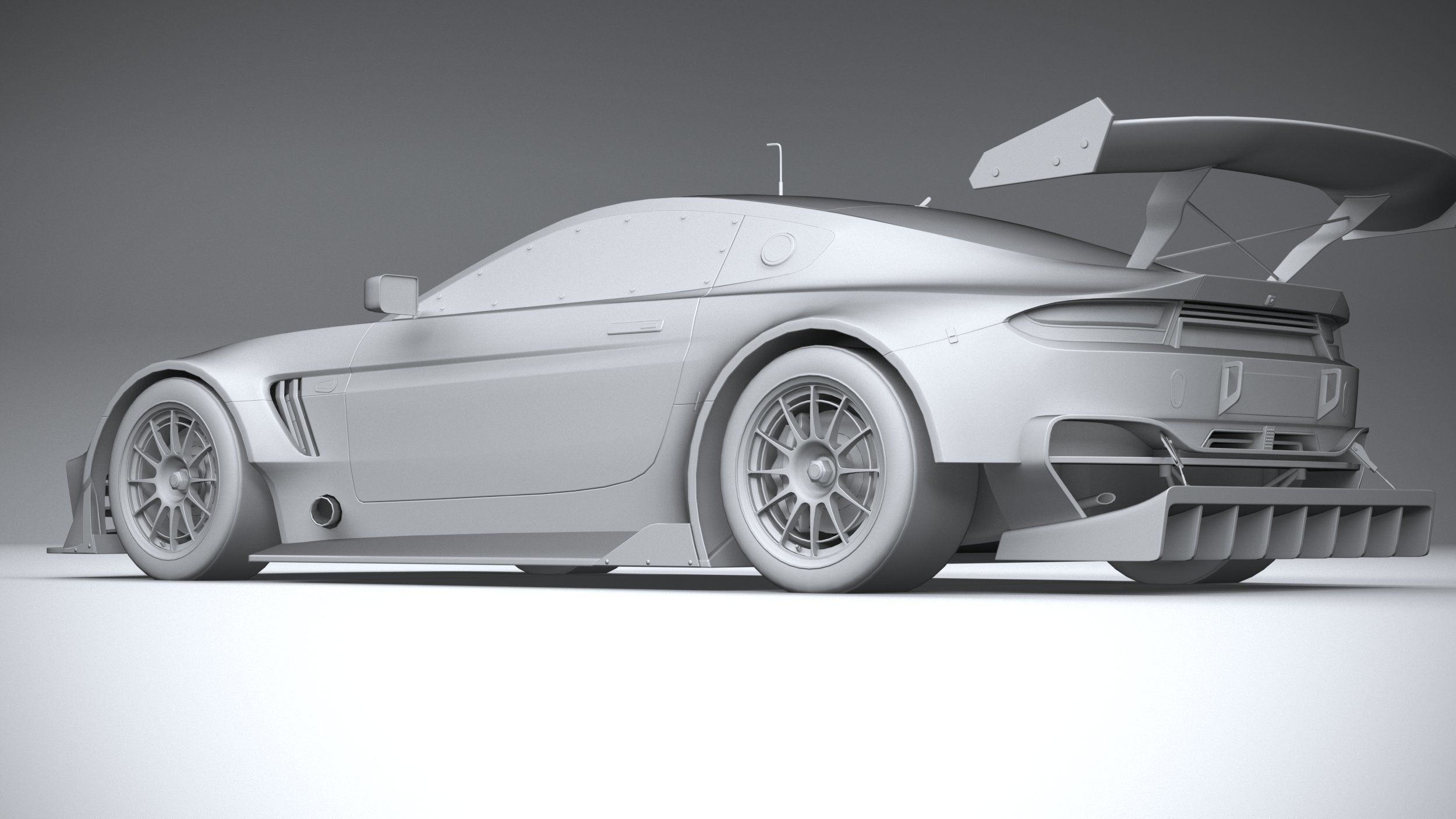 Generic Race Car GT3 2022 LowPoly 3D model_21