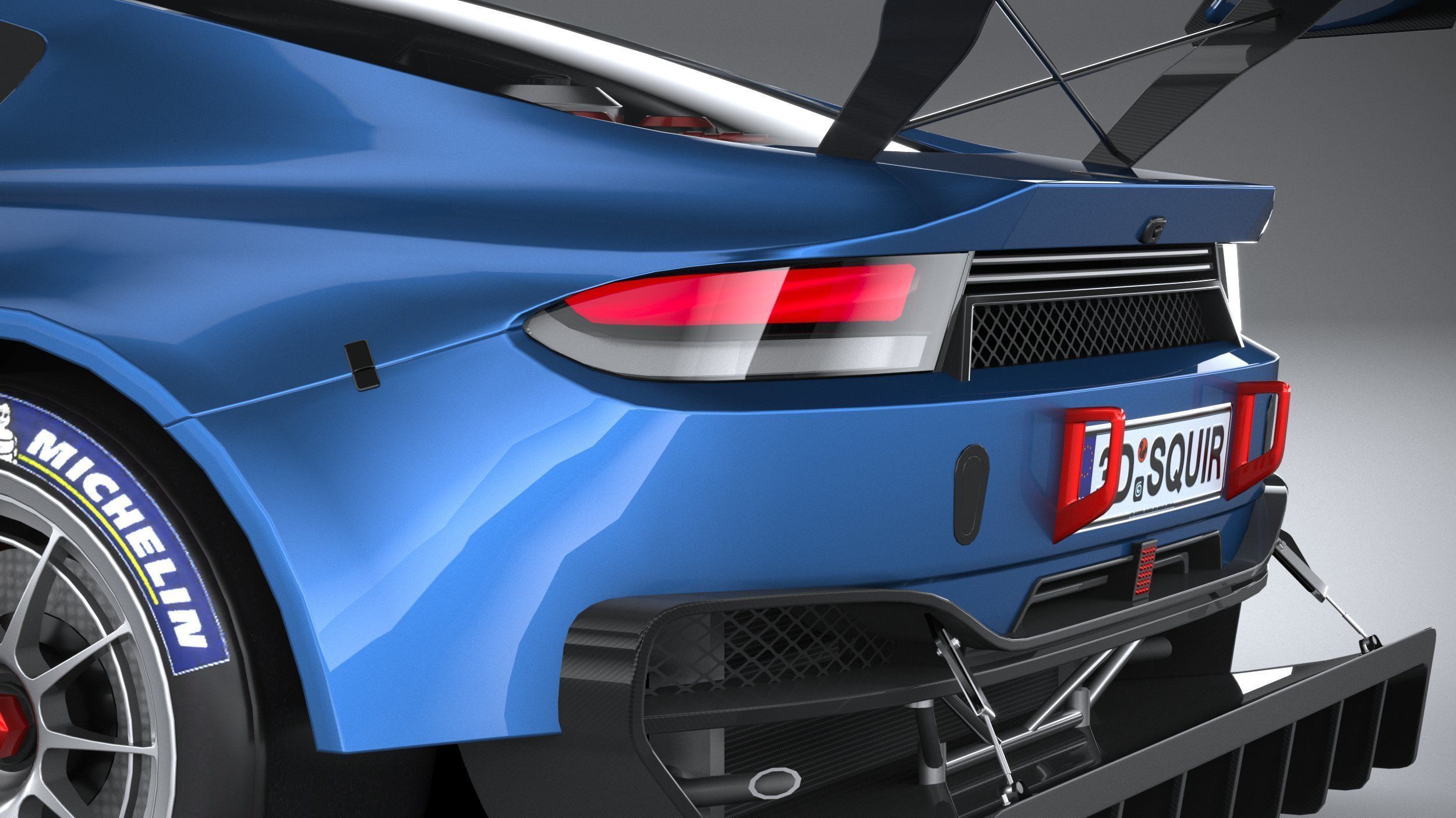 Generic Race Car GT3 2022 LowPoly 3D model_6