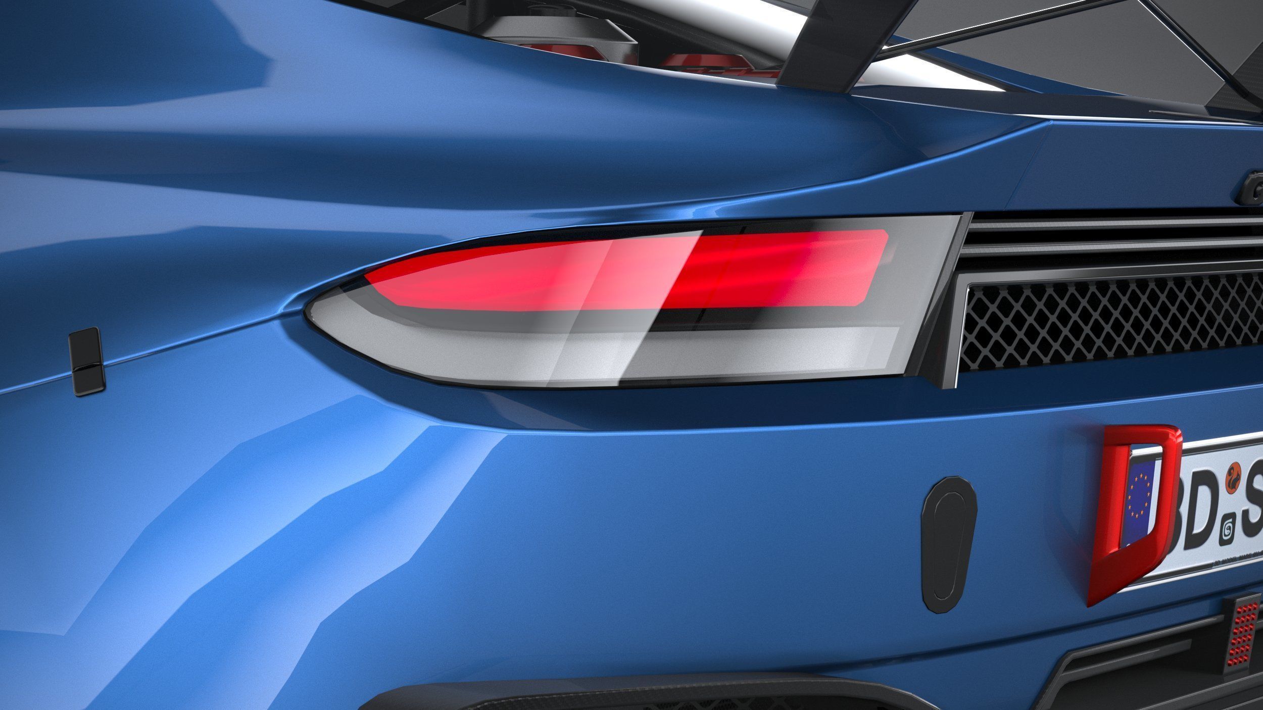 Generic Race Car GT3 2022 LowPoly 3D model_15