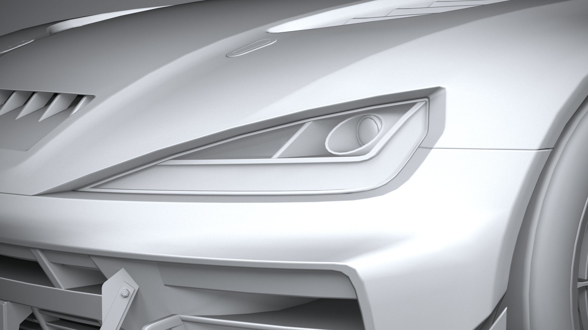 Generic Race Car GT3 2022 LowPoly 3D model_23