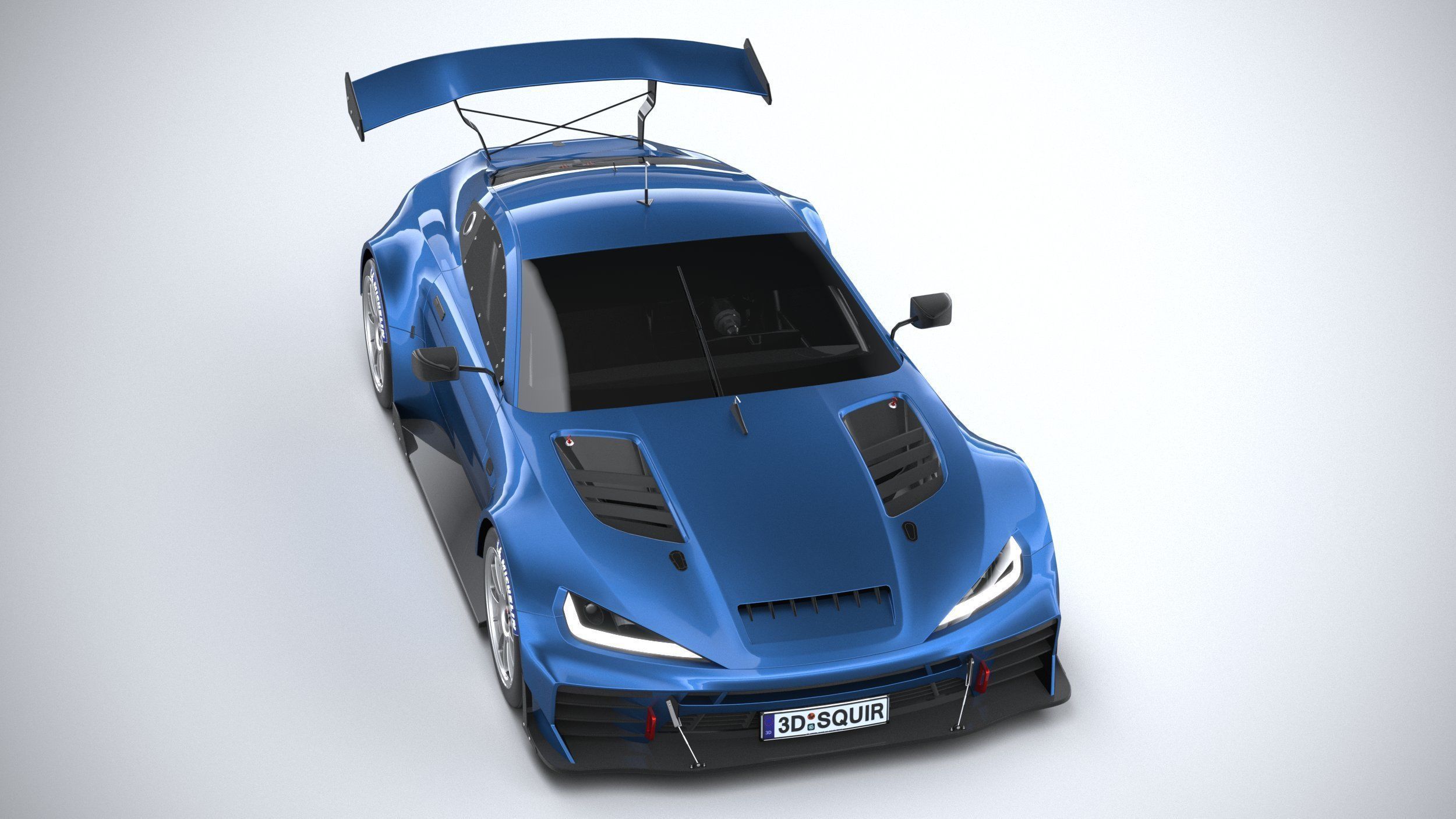 Generic Race Car GT3 2022 LowPoly 3D model_12