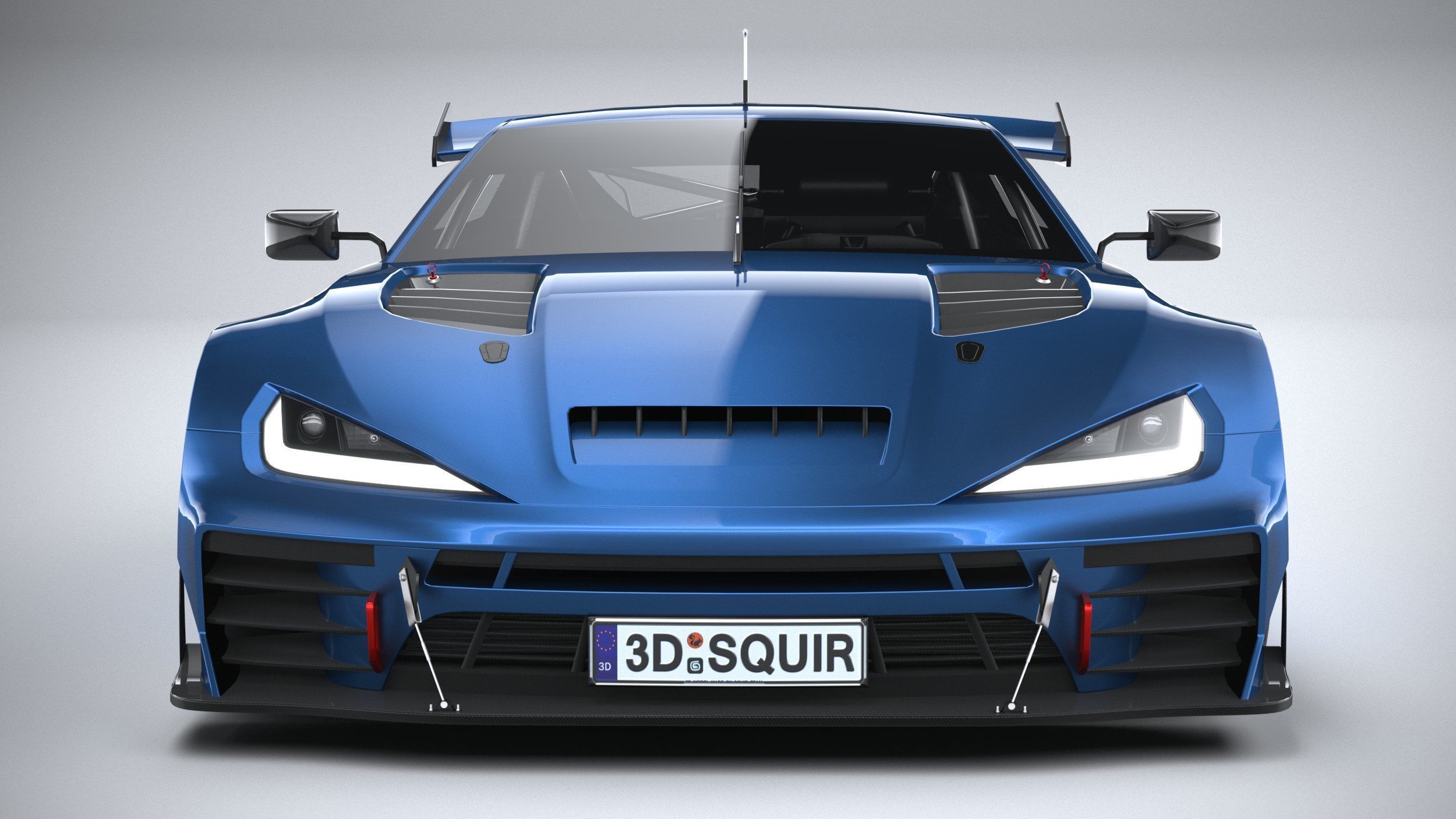 Generic Race Car GT3 2022 LowPoly 3D model_13