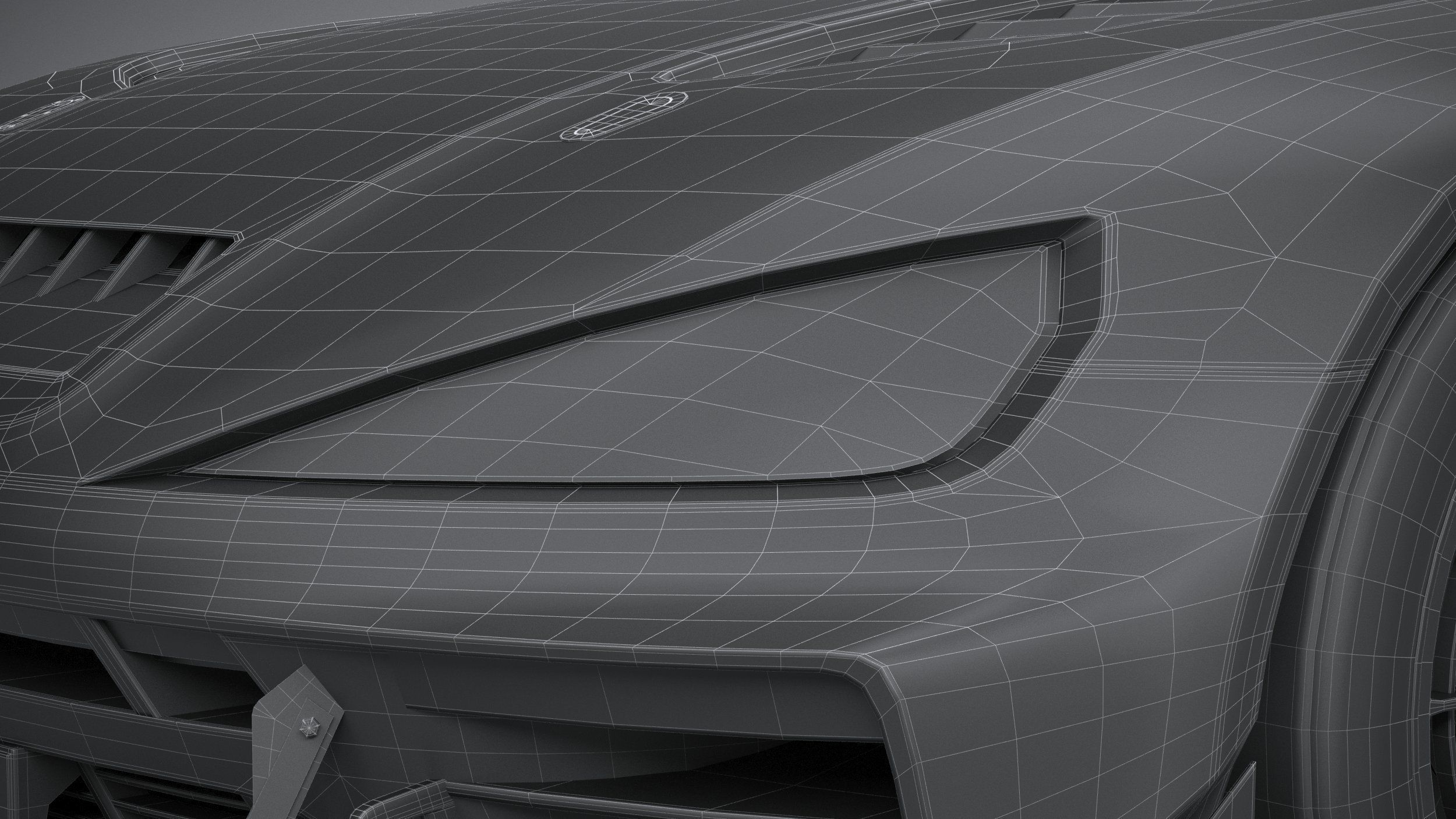 Generic Race Car GT3 2022 LowPoly 3D model_30