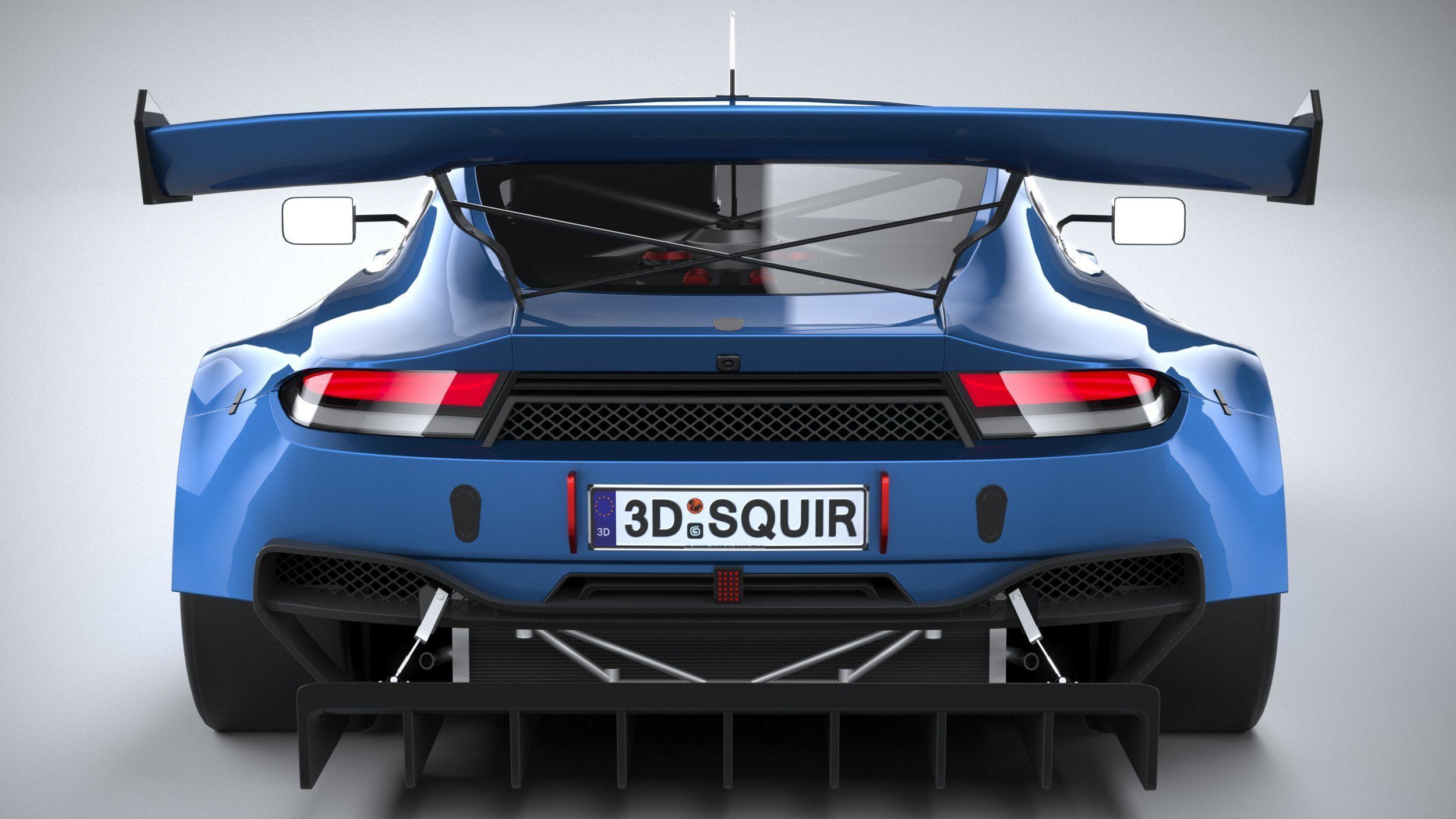 Generic Race Car GT3 2022 LowPoly 3D model_4