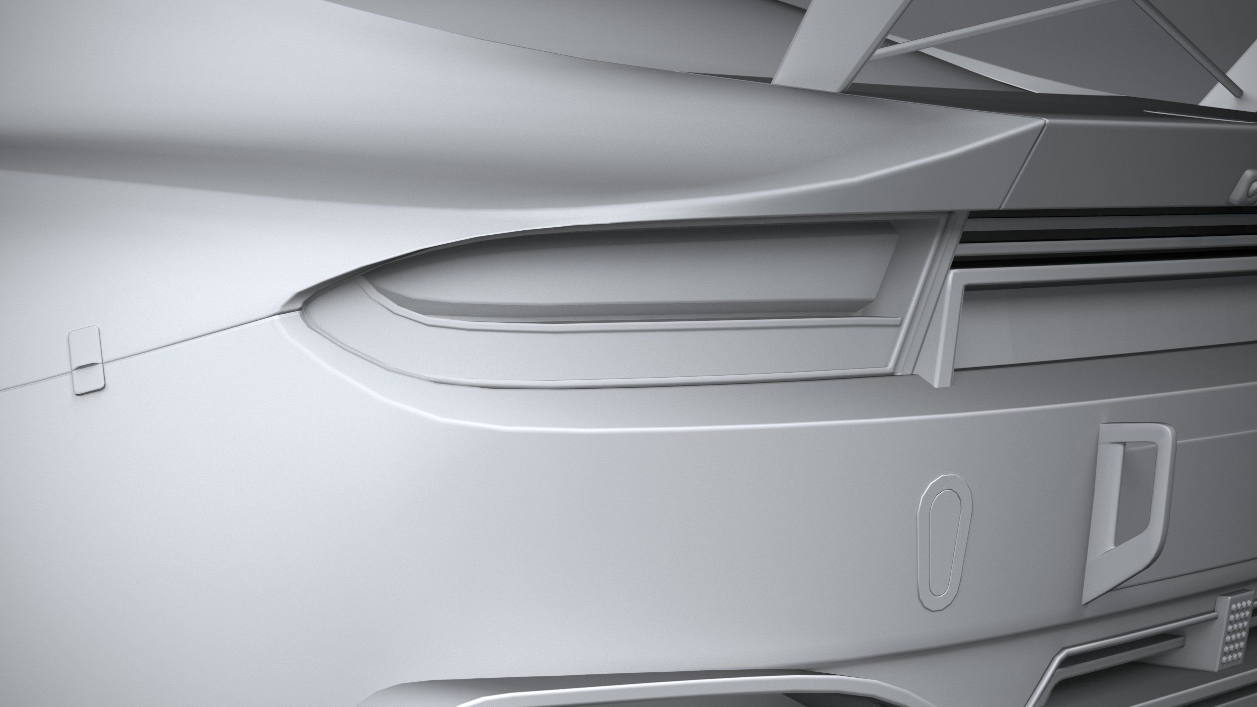 Generic Race Car GT3 2022 LowPoly 3D model_24