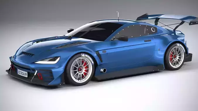 Generic Race Car GT3 2022 LowPoly 3D model