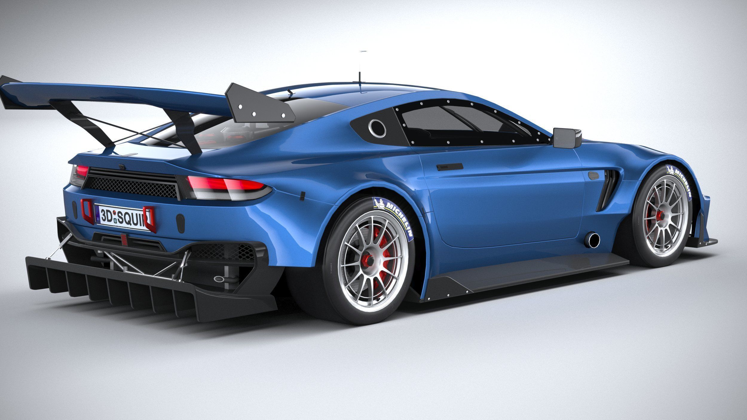 Generic Race Car GT3 2022 LowPoly 3D model_17