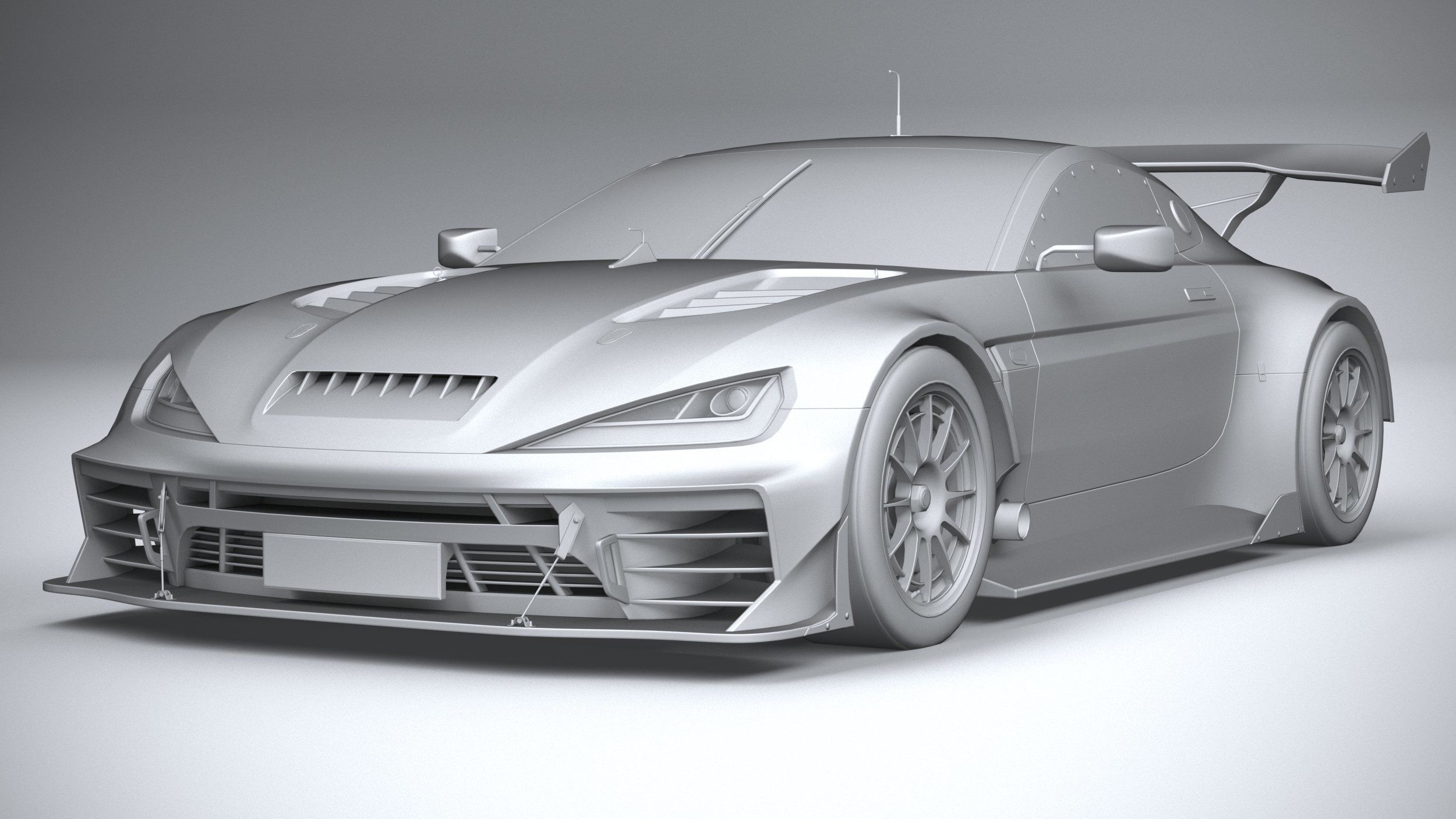 Generic Race Car GT3 2022 LowPoly 3D model_20