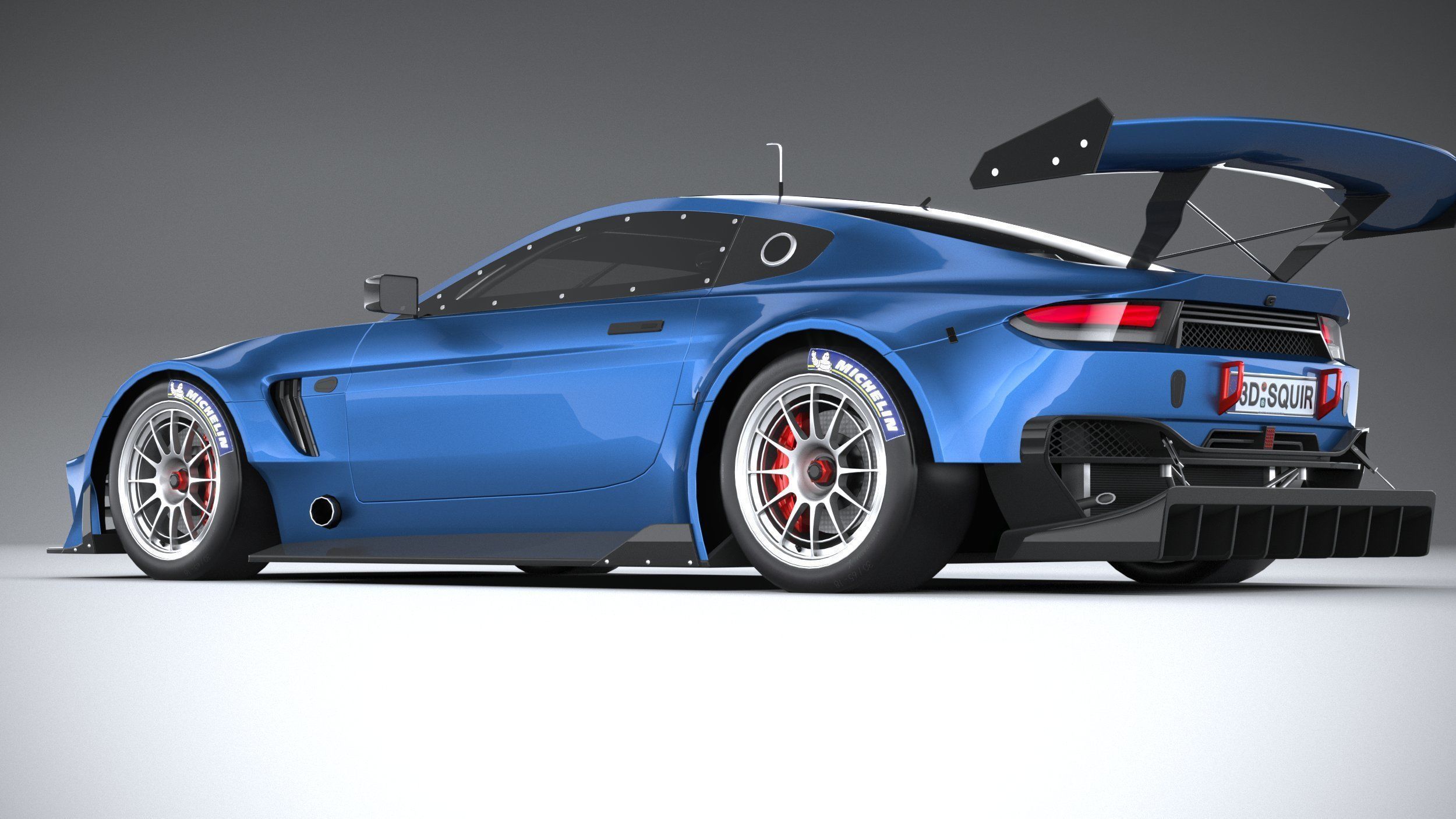 Generic Race Car GT3 2022 LowPoly 3D model_5