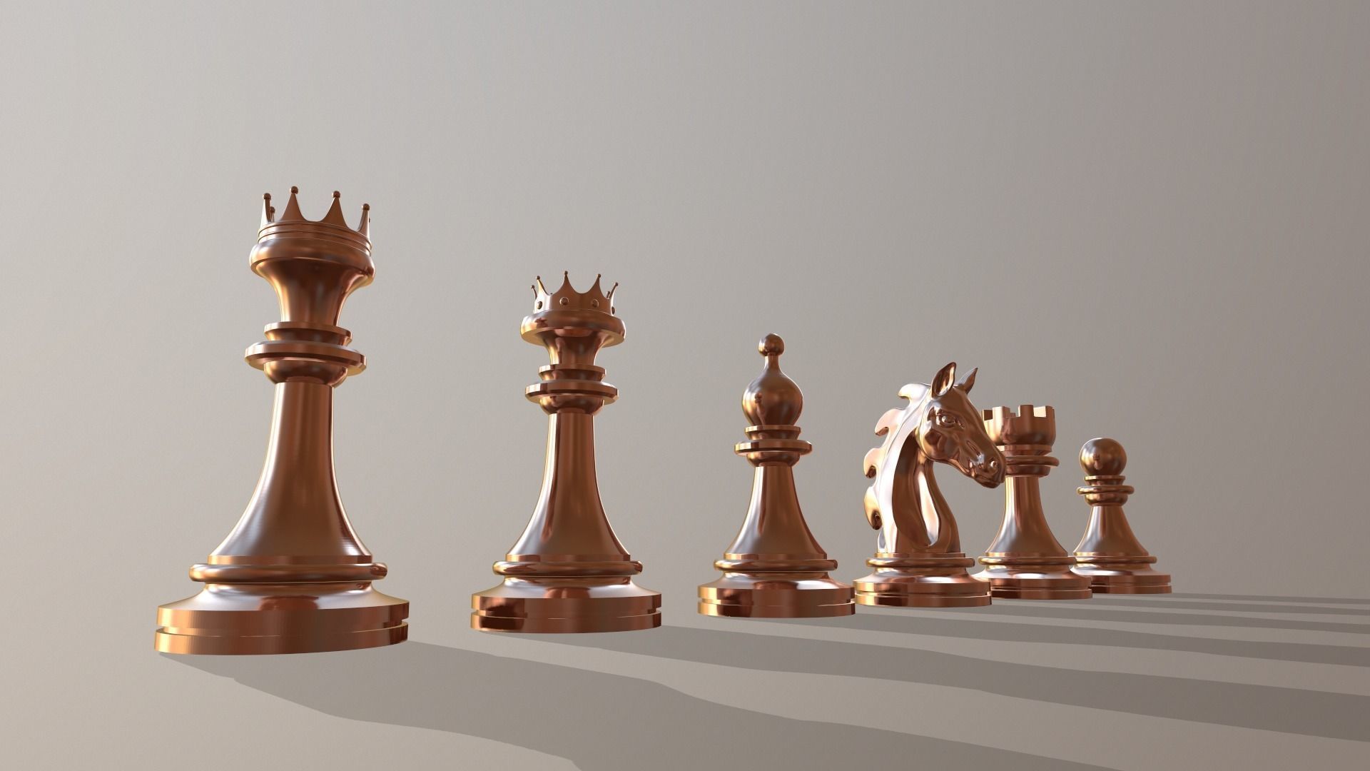 Chess Pieces 3D print model 3D print model_2