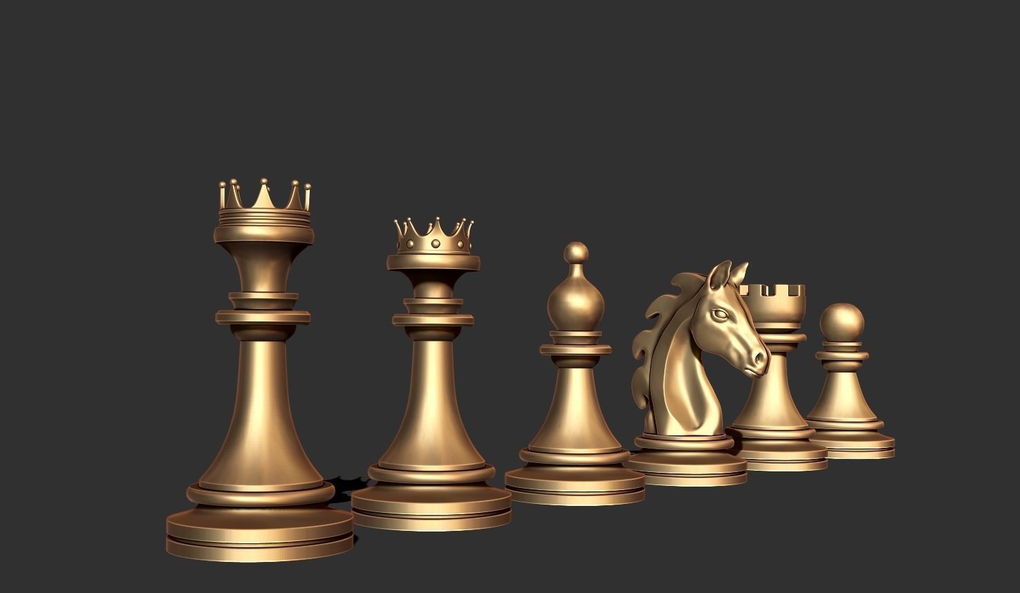 Chess Pieces 3D print model 3D print model_5